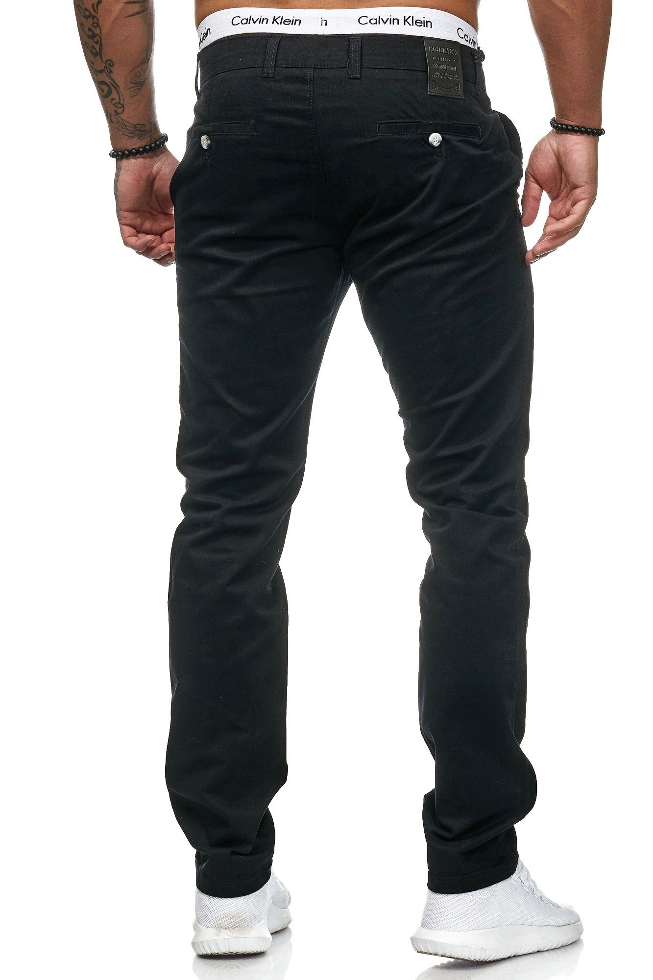 Hose Schwarz Jeans Code47 Chino Slim Slim-fit-Jeans (1-tlg) Fit