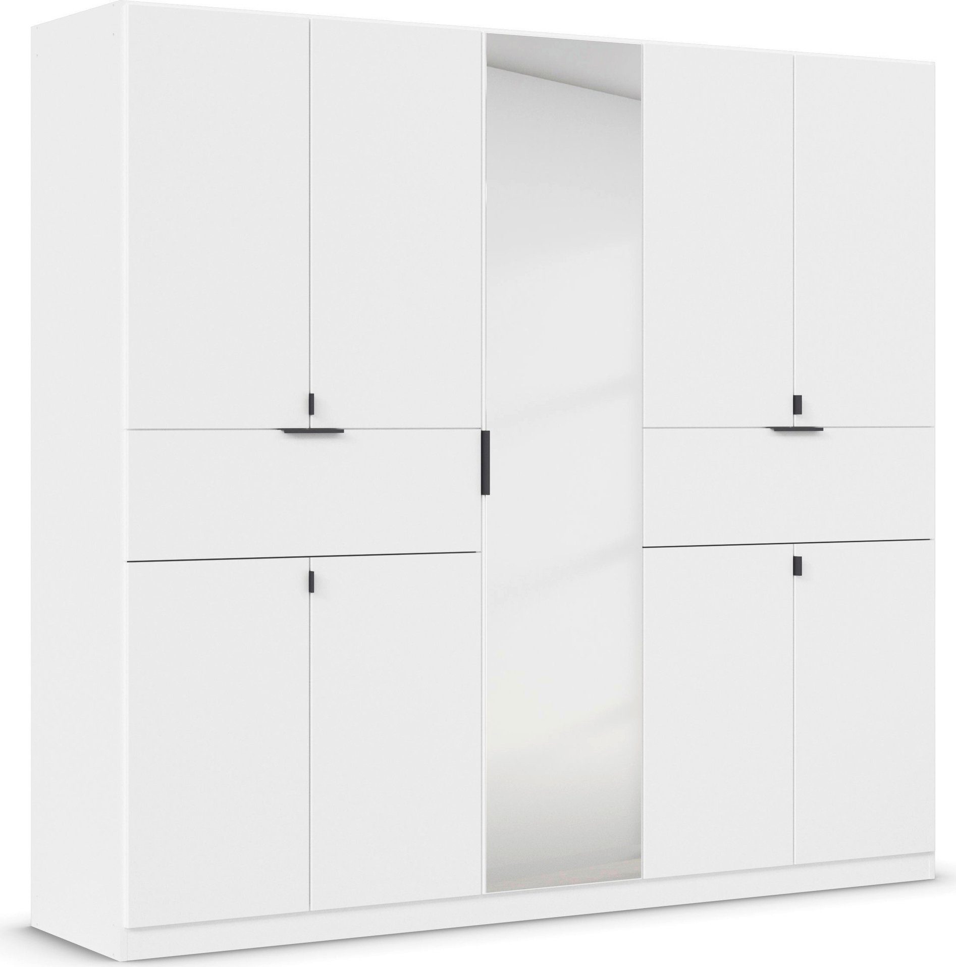 rauch Drehtürenschrank Kleiderschrank Schrank Garderobe Wäscheschrank TICAO (Schubladen in der Höhe variabel positionierbar) mit 2 geräumigen Schubladen, viel Stauraum MADE IN GERMANY