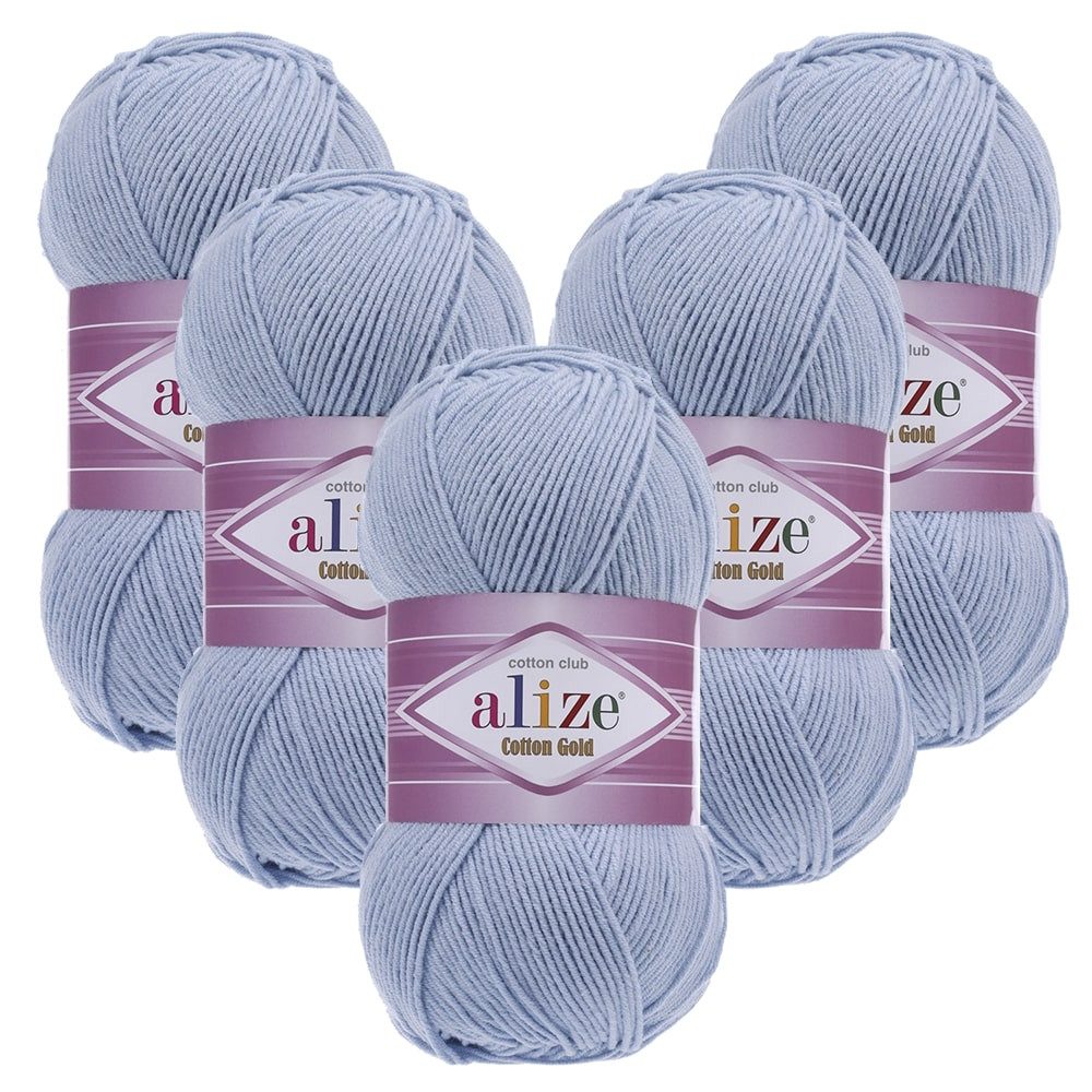 Alize 5 x ALIZE Cotton Gold Häkelwolle, 330 m, Handstrickgarn,Premium Wolle, Amigurumi
