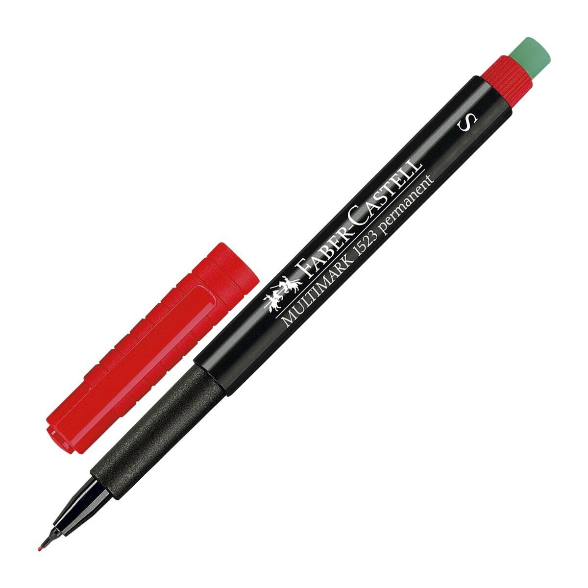 Faber-Castell Permanentmarker Multimark 1523 S, (1-tlg), Strichstärke 0,4 mm (S), korrigierbar