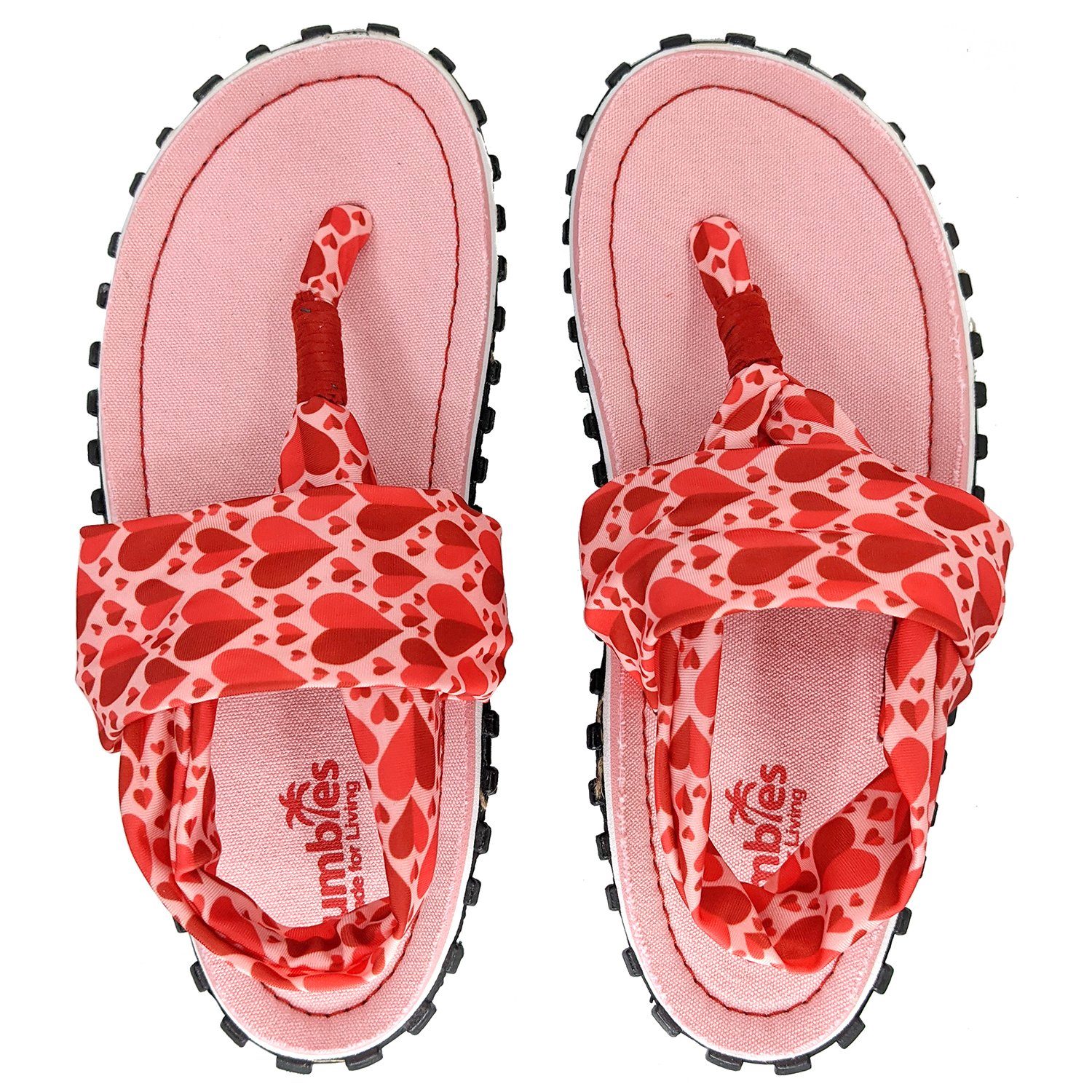 Gumbies Slingback in Candy Hearts Riemchensandalette aus recycelten Materialien hergestellt, stabile Gummisole