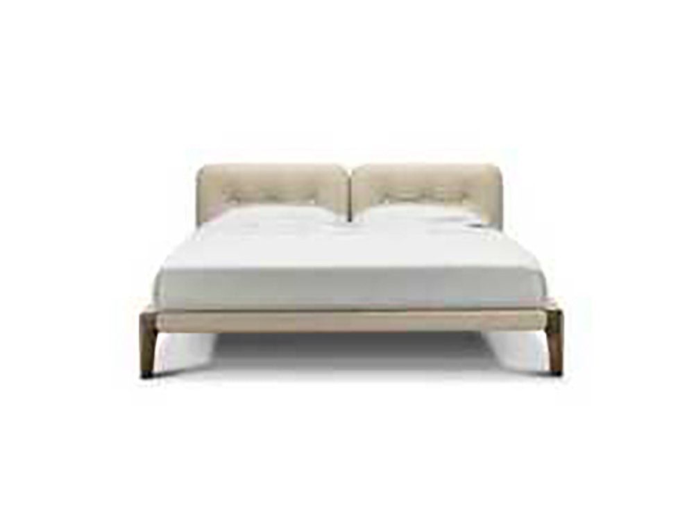 Moderne Bett Beige Design Schlafzimmer Bett Doppelbett JVmoebel Betten Holz Möbel