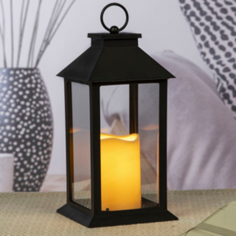 HI LED Laterne Dekorative LED Laterne ca. 14 x 14 x 33cm