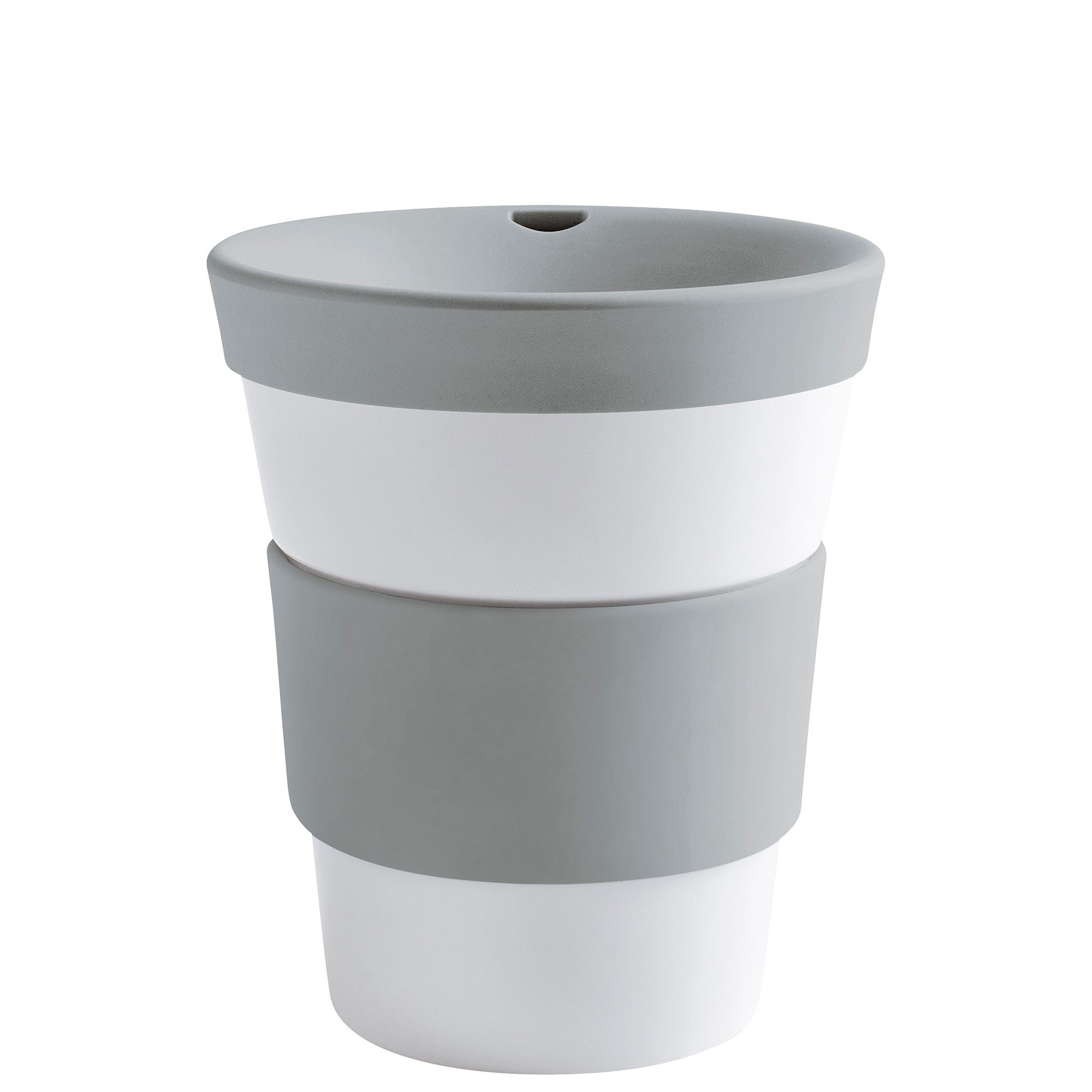 Kahla Coffee-to-go-Becher in Cupit Made Becher cool grey Germany Porzellan, + Trinkdeckel