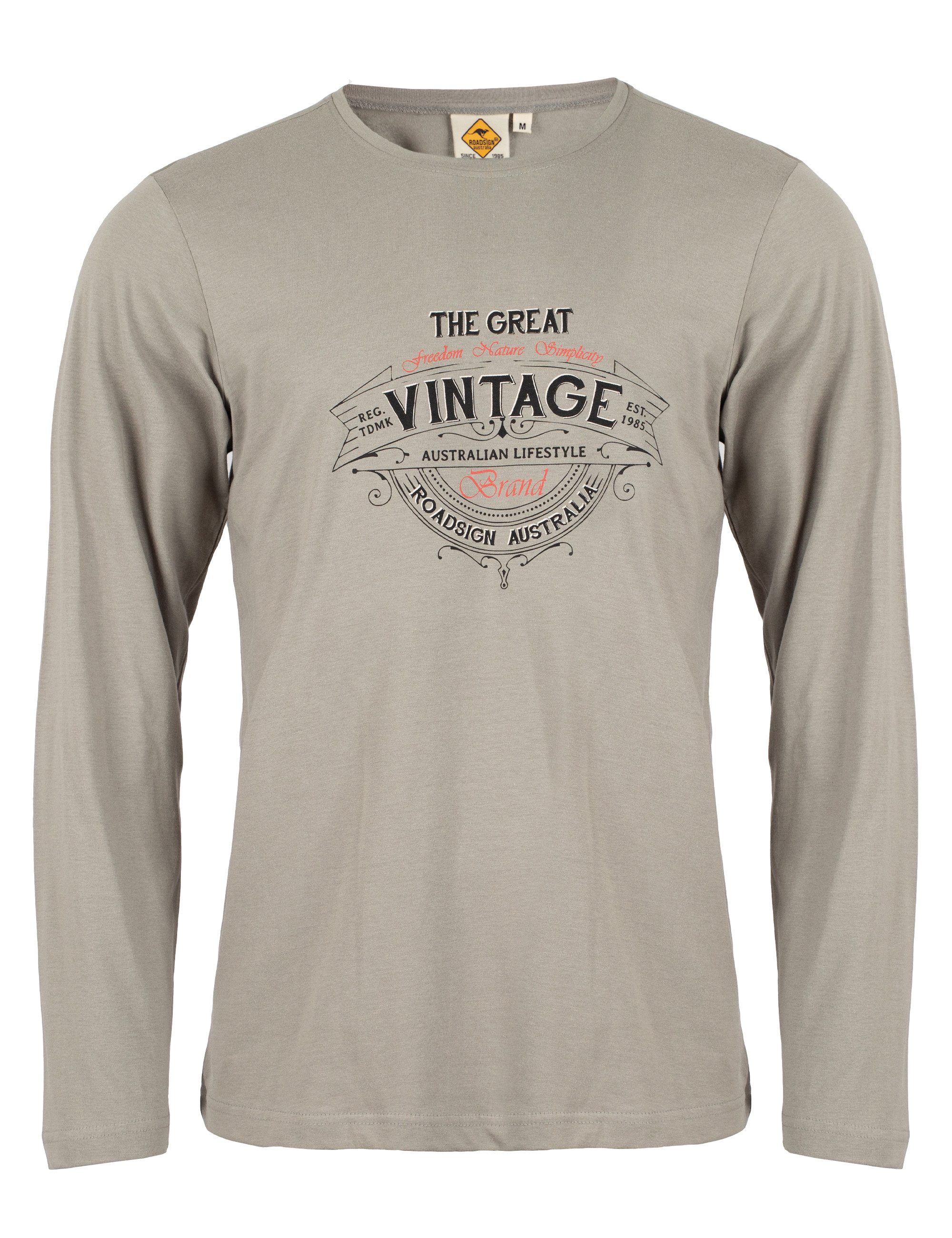 ROADSIGN australia Langarmshirt Vintage (1, 1-tlg., 1) mit Frontprint und ründlichem Ausschnitt