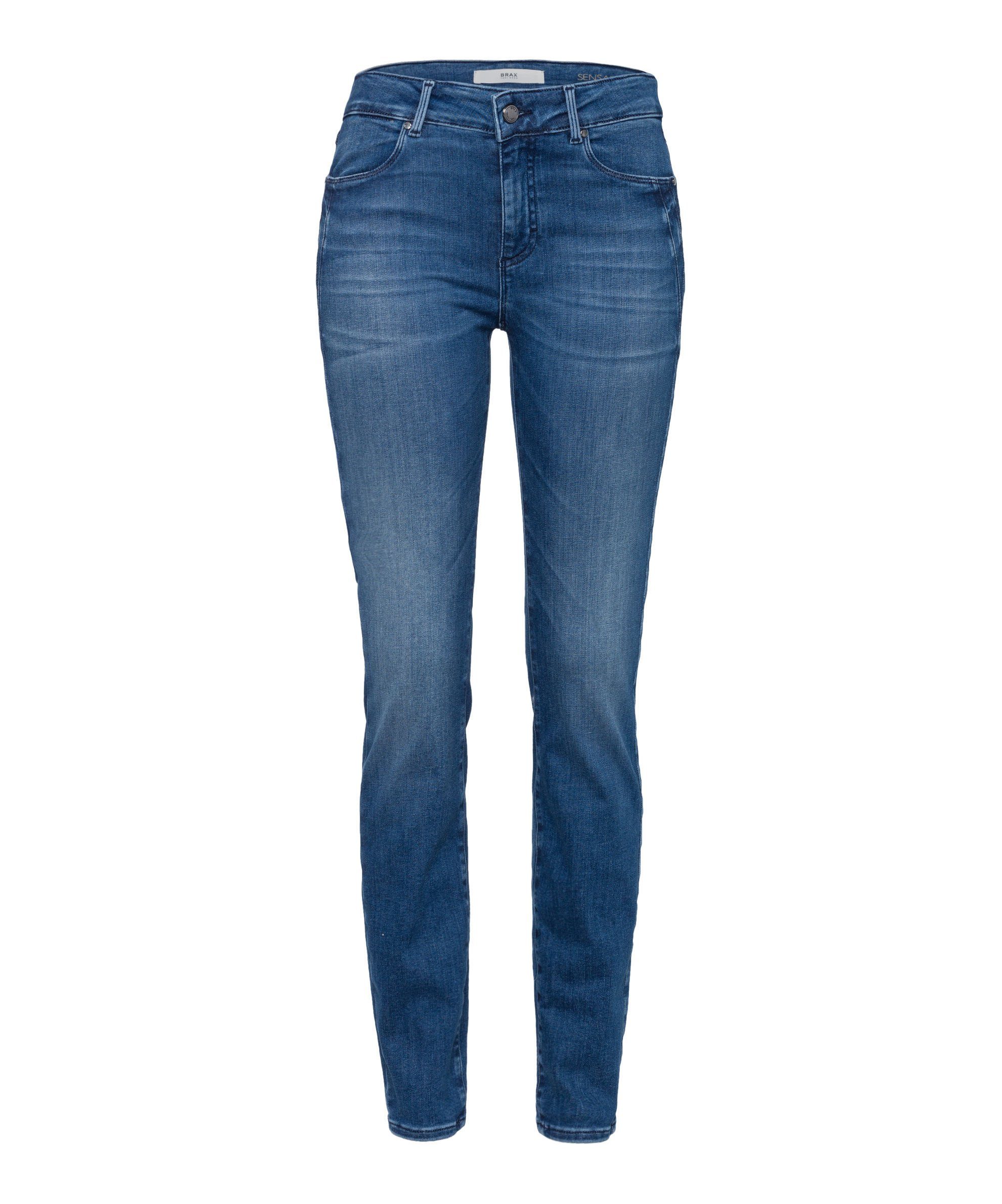 Five-Pocket-Röhrenjeans Brax used Skinny-fit-Jeans up-Effekt Push blue mit atlantic