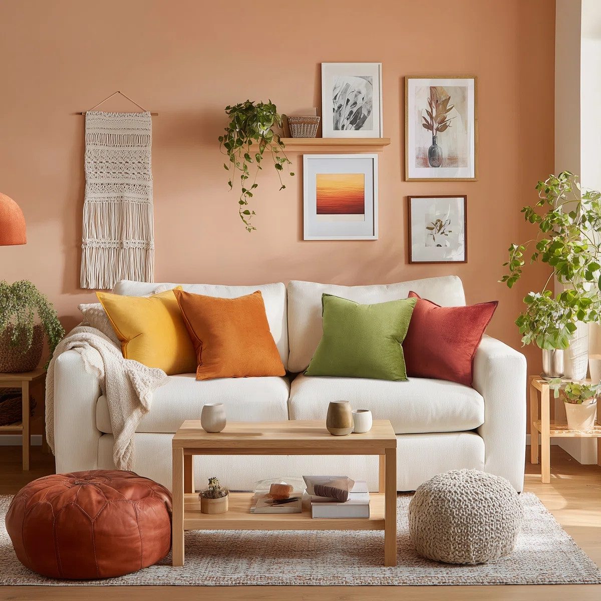 Topfinel Kissenbezüge 4er Set 40x40 & 50x50 cm aus weichem Samt-flauschig mit Farbverlauf, Kissenhülle ohne Füllung – Dekokissenbezug aus Samt für Sofa & Bett