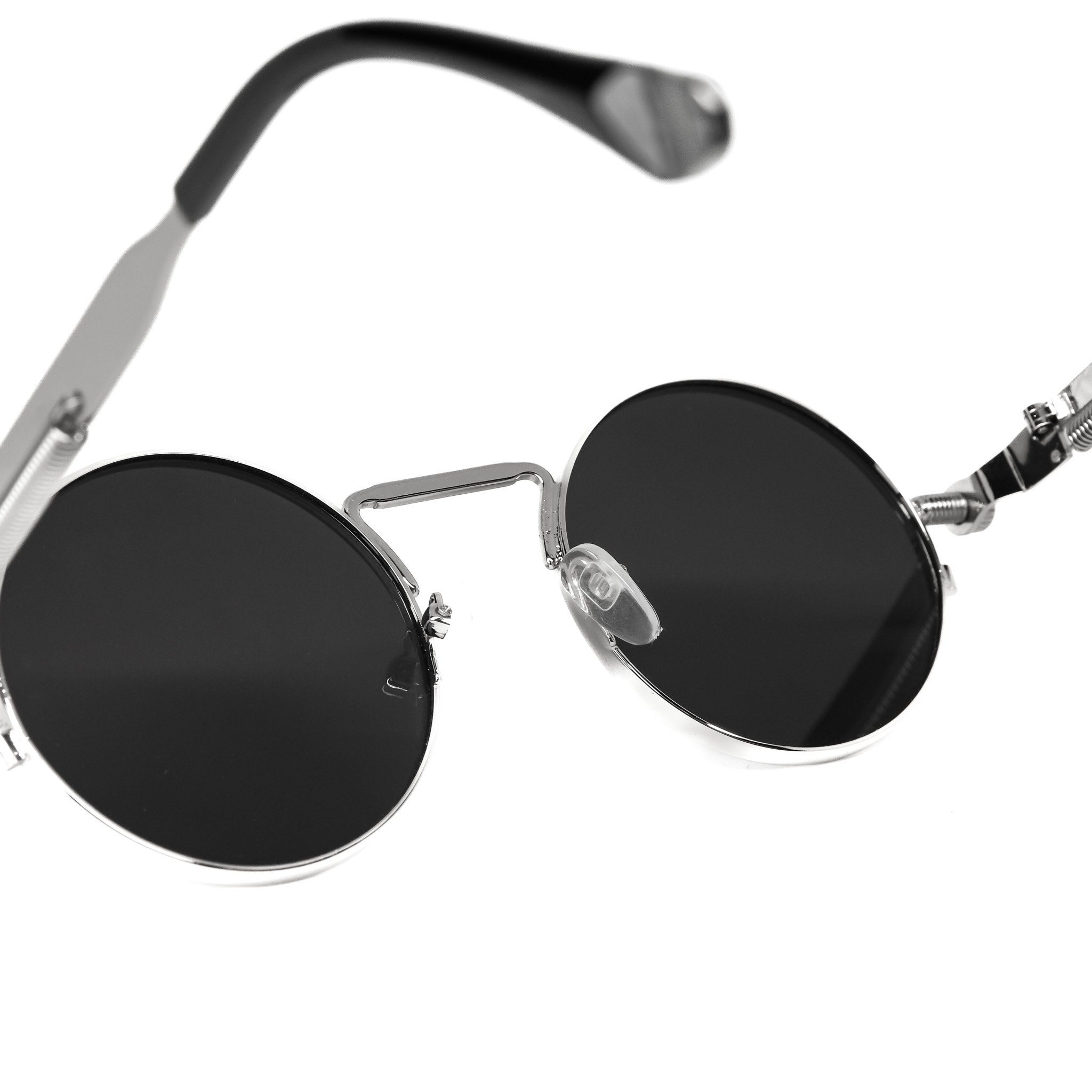 Rund Herren Unisex Farben salazar.plus 4 Retro Damen Sonnenbrille Brille Silber Cyberpunk