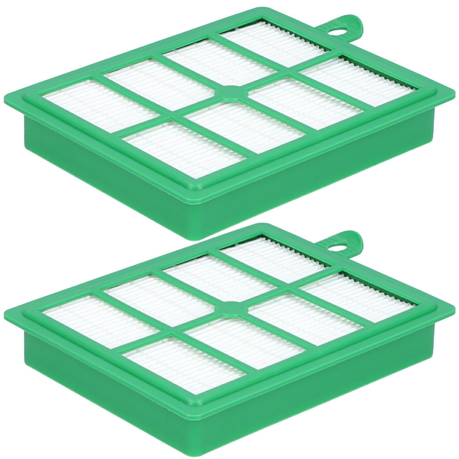 McFilter HEPA-Filter (2 Stück) passend für Kunststoff Grün, / Filter-Lamellen, VX6-2-CR-A, Hygienefilter LX7-2-ÖKO, AEG LX7-2-CR-A