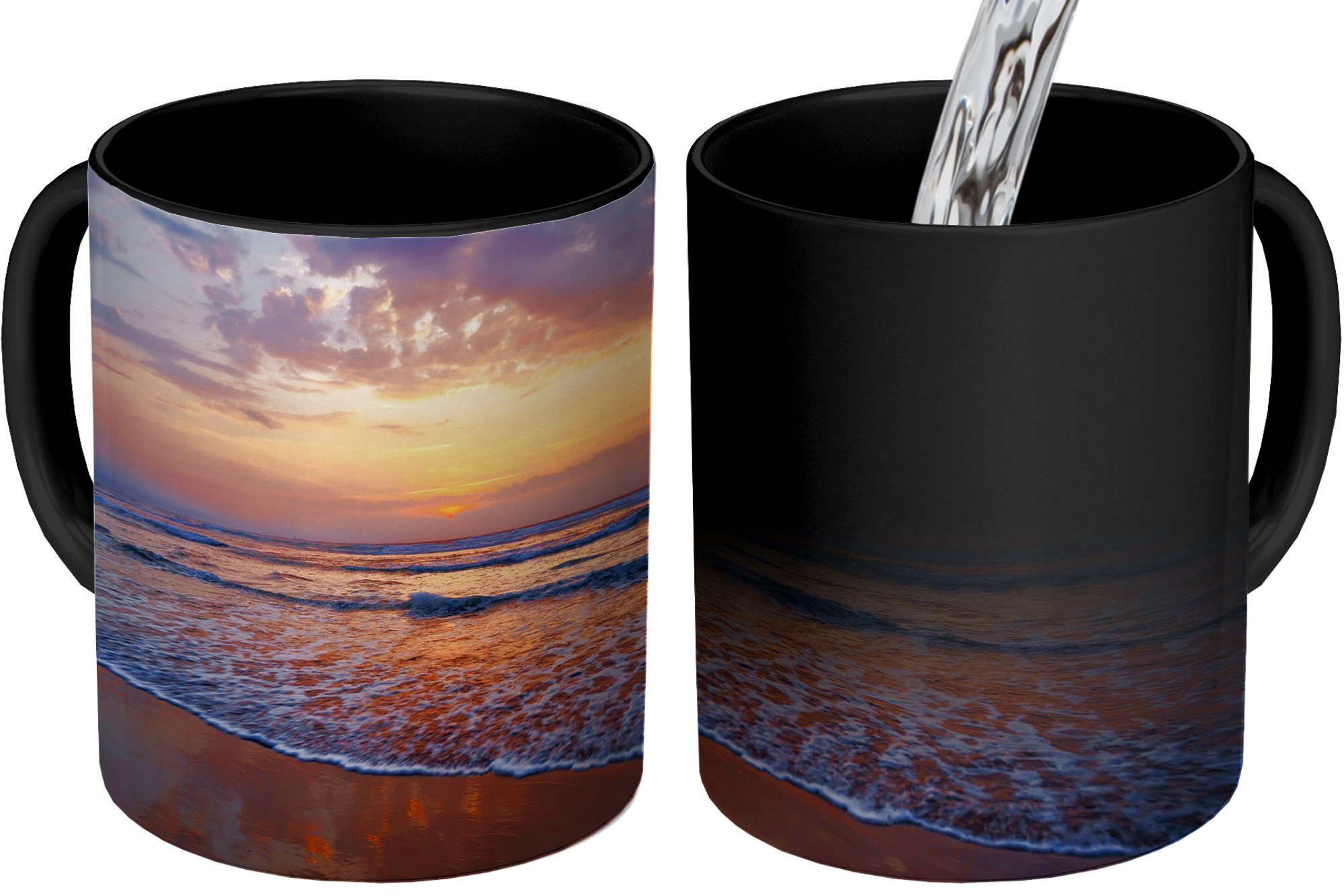 Himmel, Tasse Farbwechsel, Sonne - Geschenk - MuchoWow Kaffeetassen, Teetasse, Strand Keramik, Zaubertasse,