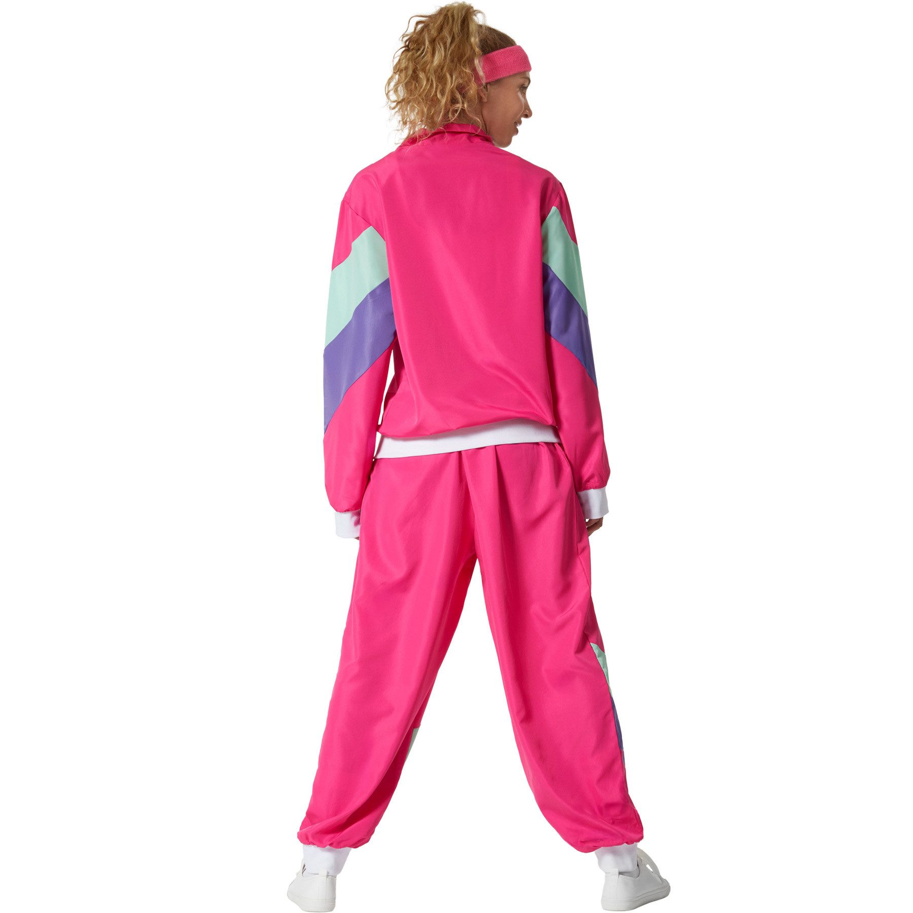dressforfun Kostüm Damenkostüm, Bunte Jacke und Hose im klassischen Stil der 80er und 90er.
