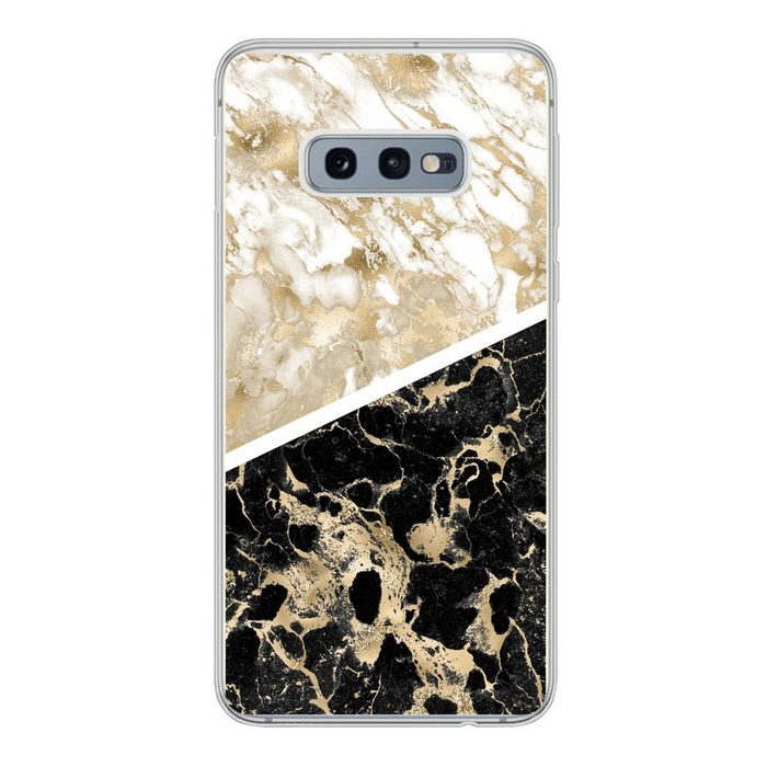 MuchoWow Handyhülle Marmor - Schwarz und Gold - Schick Phone Case Handyhülle Samsung Galaxy S10e Silikon Schutzhülle