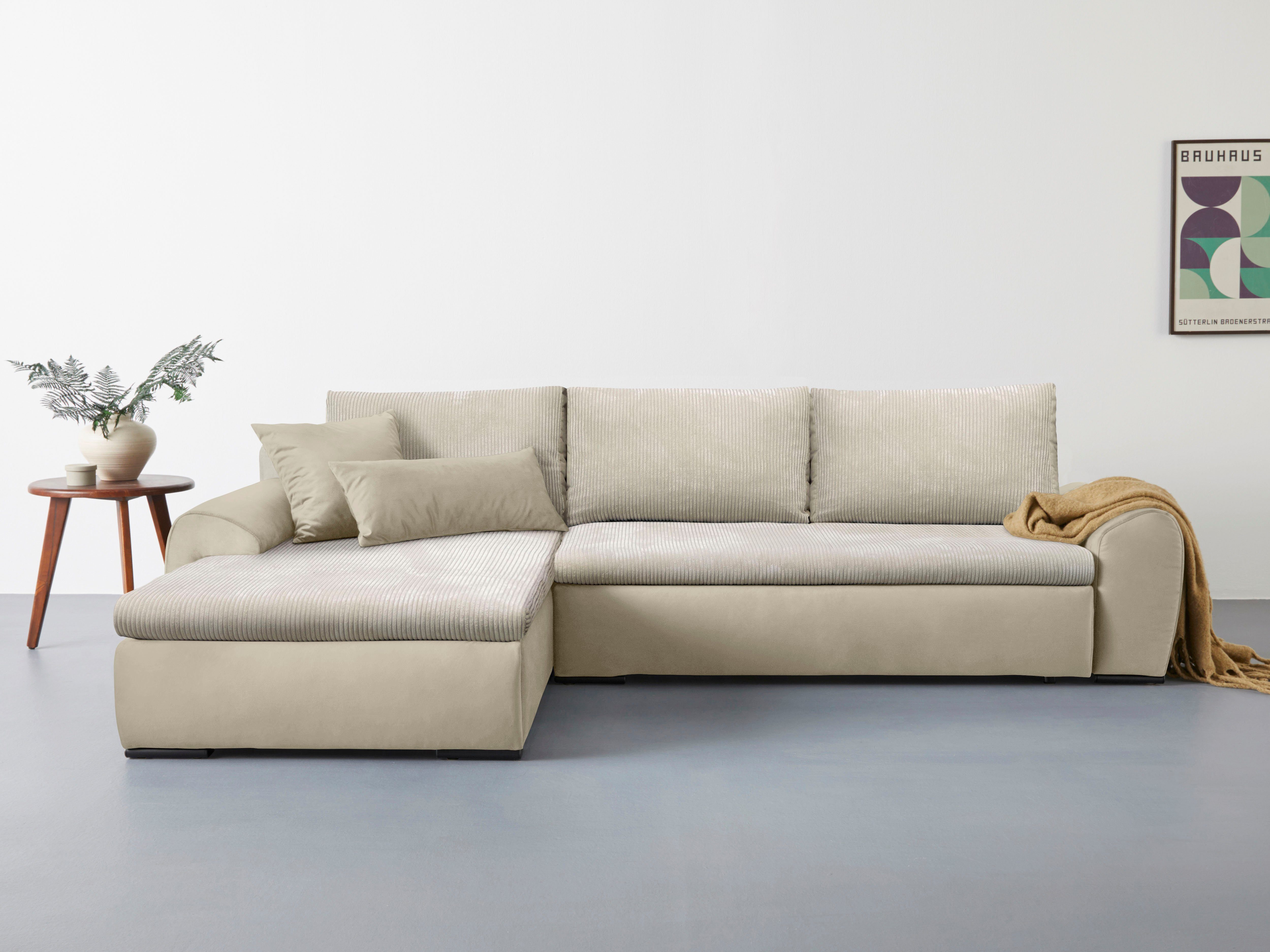 Home affaire Ecksofa Win, und wahlweise Bettfunktion mit Bettkasten