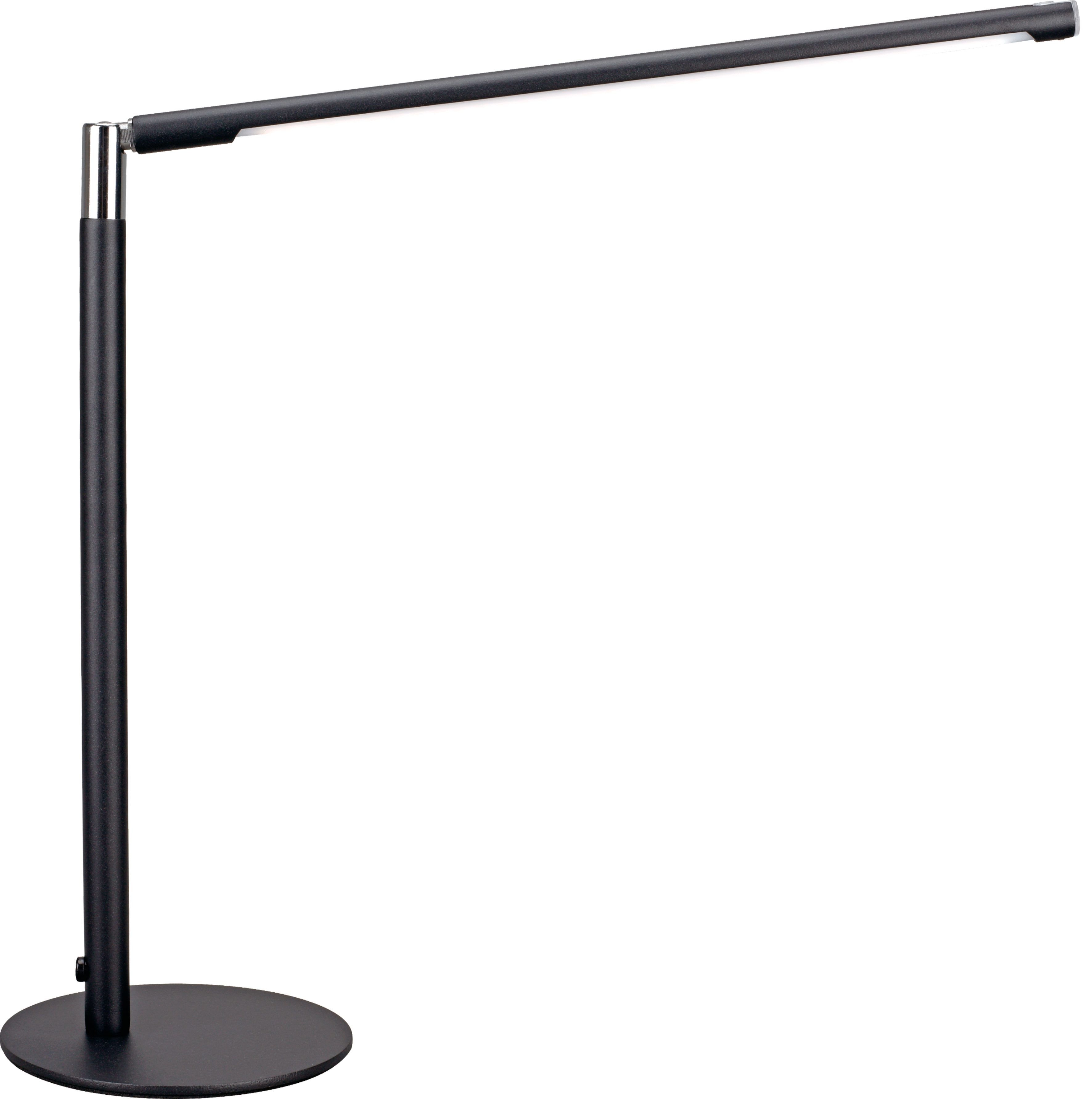 MeLiTec LED Schreibtischlampe LED-Schreibtischleuchte T186-2 schwarz mit Chrom-Applikationen, LED fest integriert, Einstellbar in 3 Stufen, 50.000 Schaltzyklen  – Bild 4 von 5