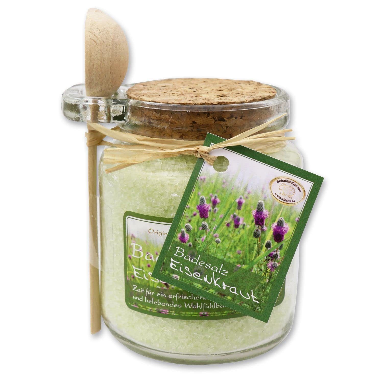 Gerlinde Hofer _ Florex GmbH Badesalz 300g im Glas mit Holzlöffel, Eisenkraut