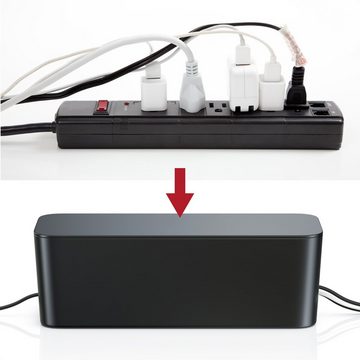 BEARWARE Kabelbox, Kabelbox mit Gummifüßen Kabelmanagement / Kabelordner / Ladebox