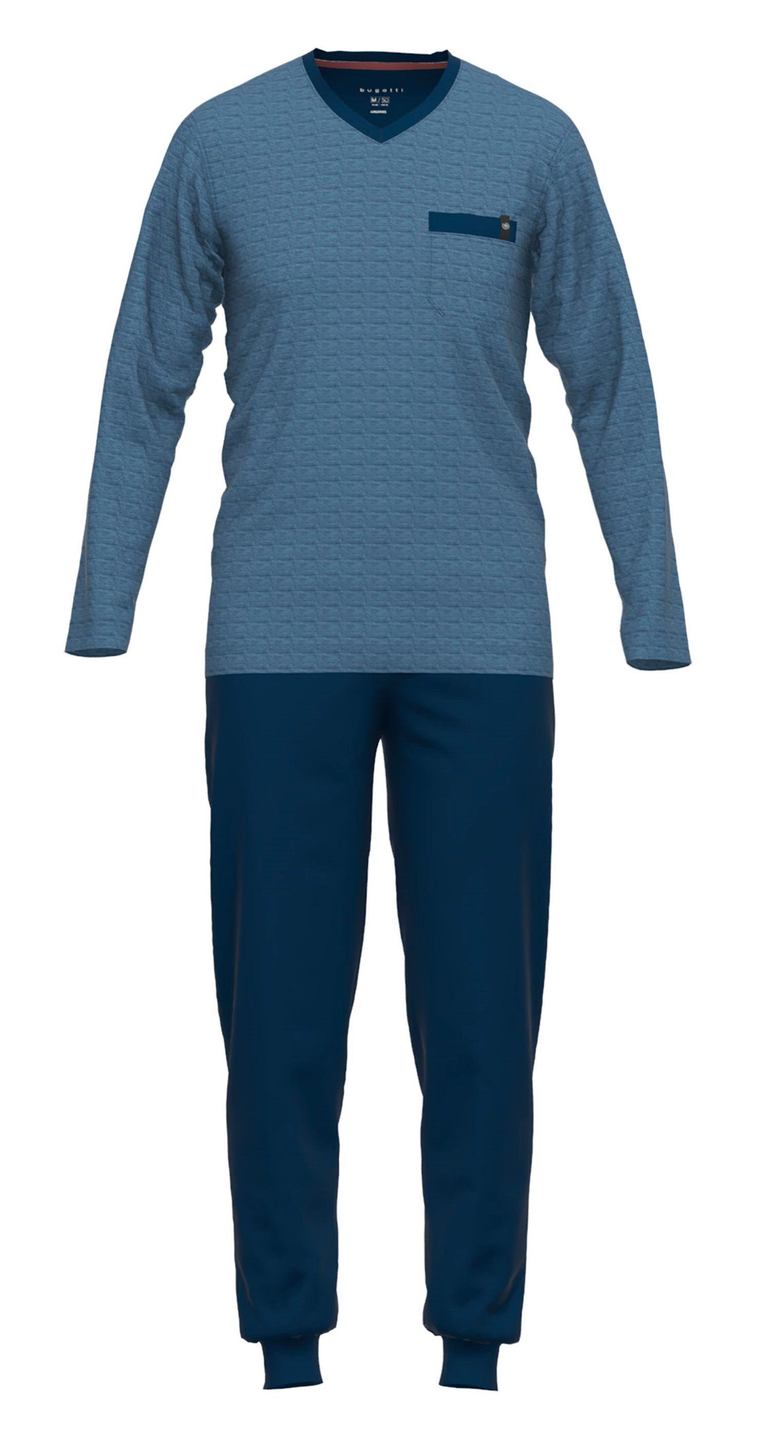 bugatti Pyjama »Herren Schlafanzug lang« (2 tlg) Bügelfrei online kaufen |  OTTO