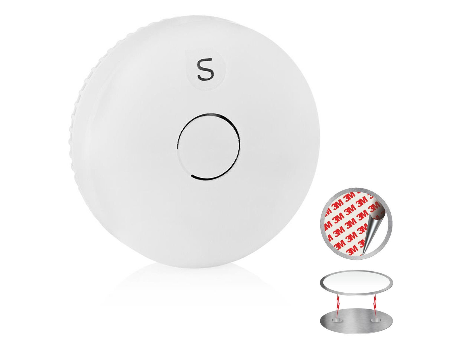 smartwares Rauchmelder (Brandmelder mit 5 Jahres Batterie & Magnethalter, Weiß, Ø 10cm)