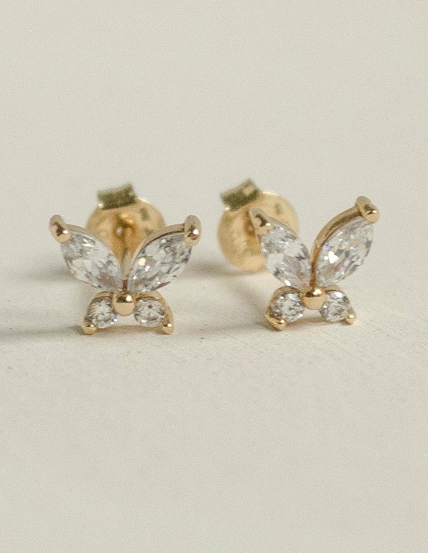 Dear Me Paar Ohrstecker »375er Gold Schmetterling Ohrringe mit  Zirkonia-Steinen«, 9 Karat Ohrringe Massivgold, Metamorphosis Symbol online  kaufen | OTTO