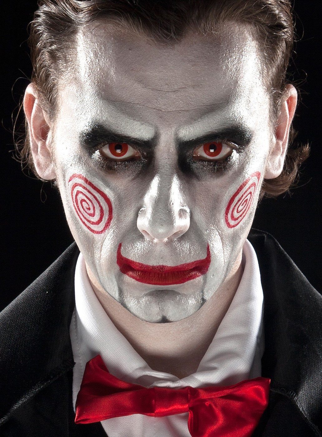 Maskworld Theaterschminke Make-up Set Saw Puppe, Halloween Schminkset mit perfekt abgestimmten Komponenten