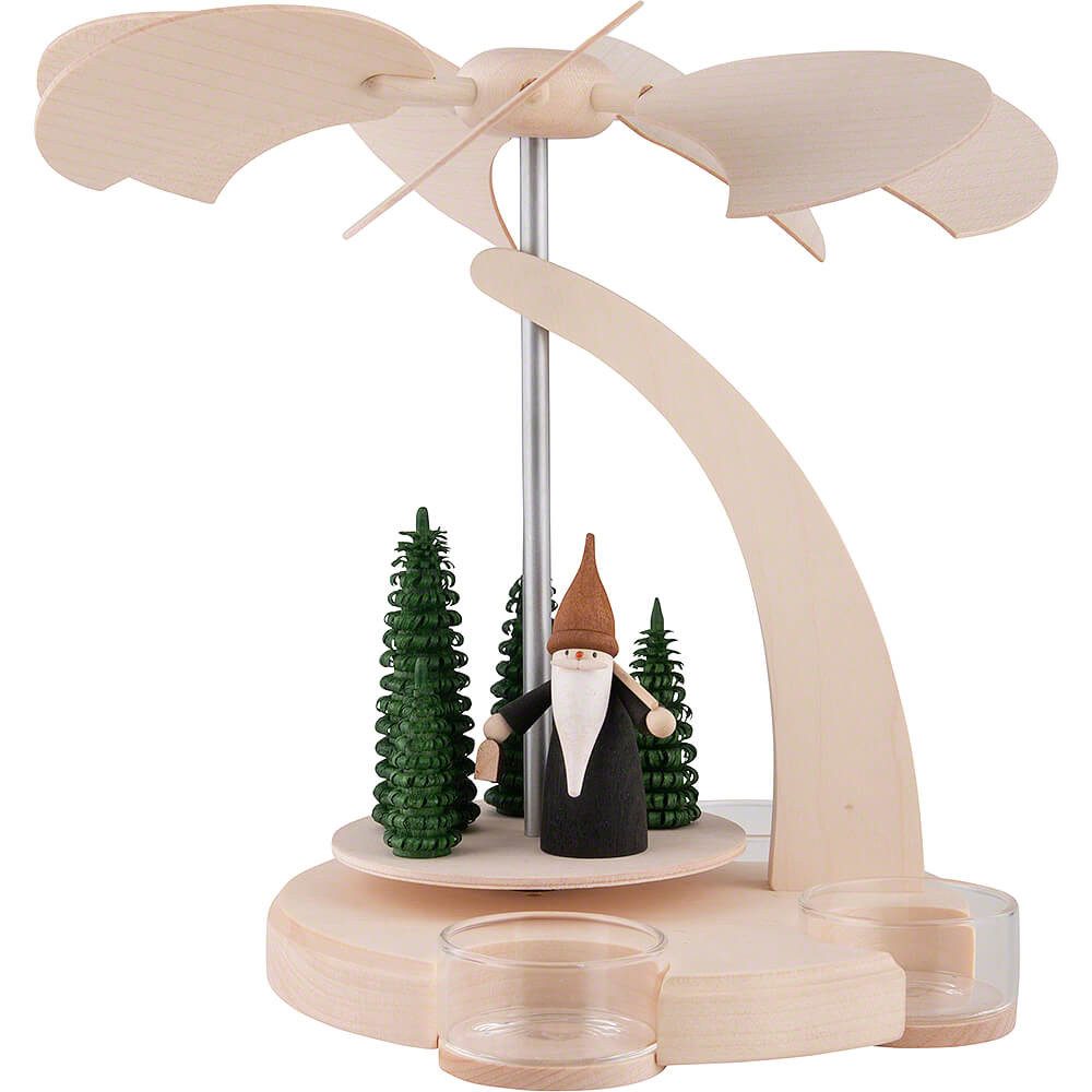 Seiffener Volkskunst Weihnachtspyramide 1-stöckige Bogenpyramide Bergwichtel (18cm) von Seiffener Volkskunst