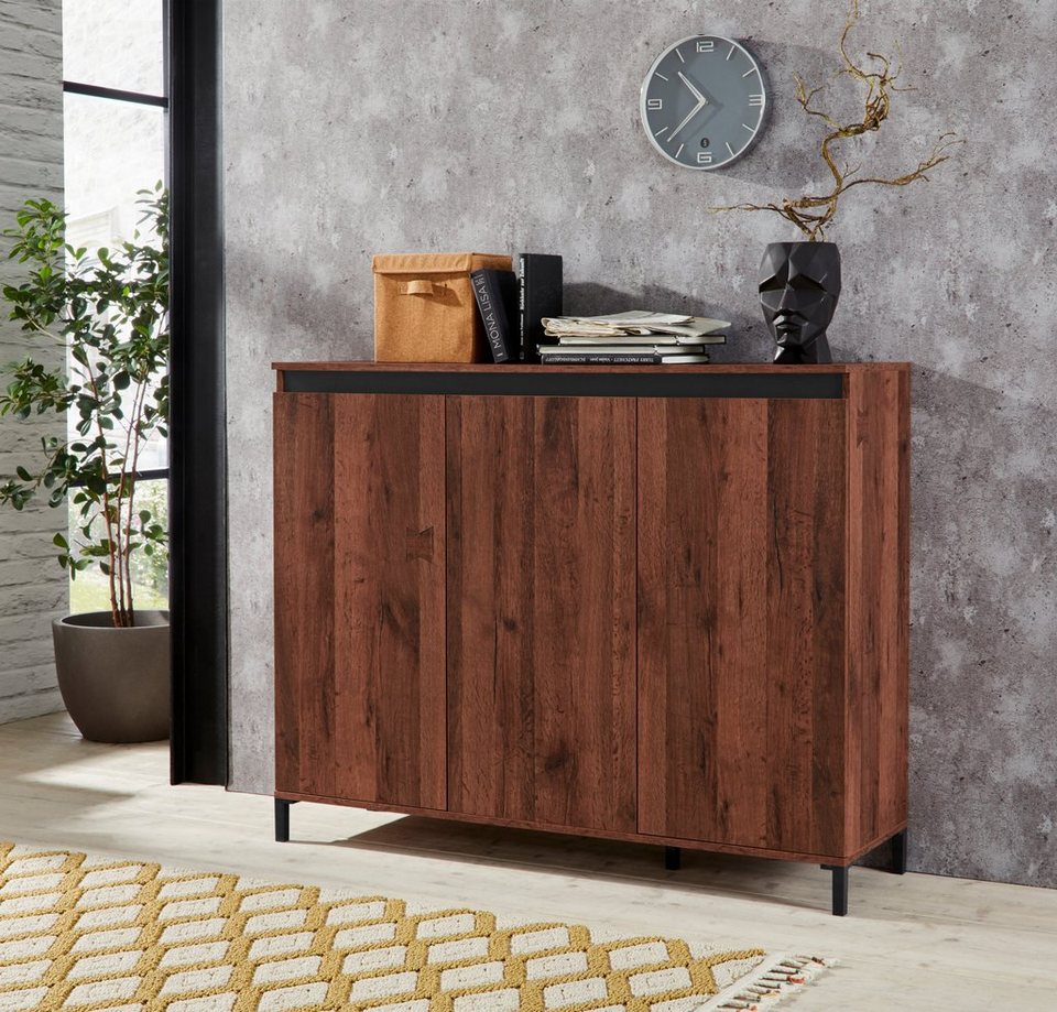 KITALY Highboard »Genio Industrial«, Mit wendbare Blende