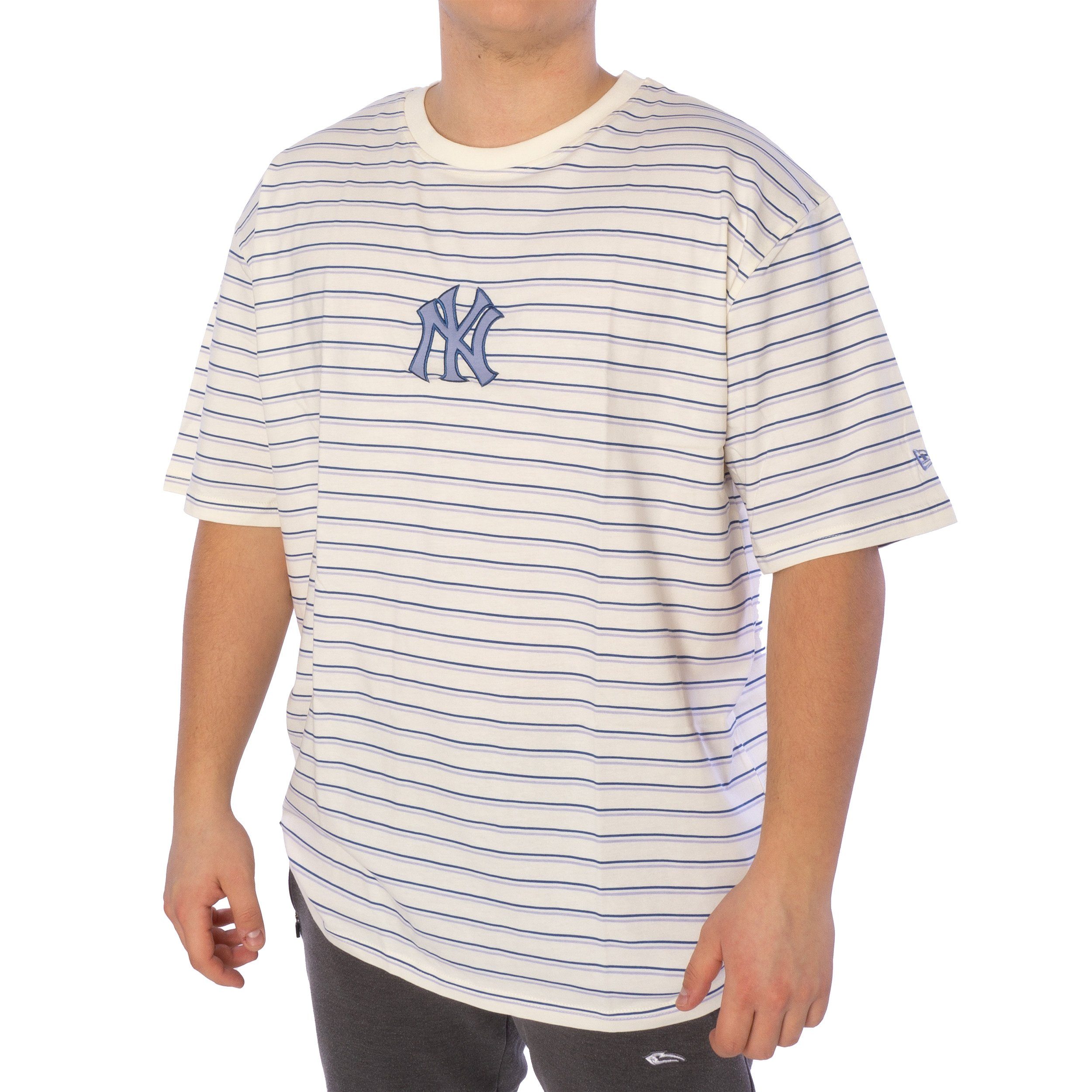 New Era T-Shirt T-Shirt New Era MLB Heritage Oversized creme / blau