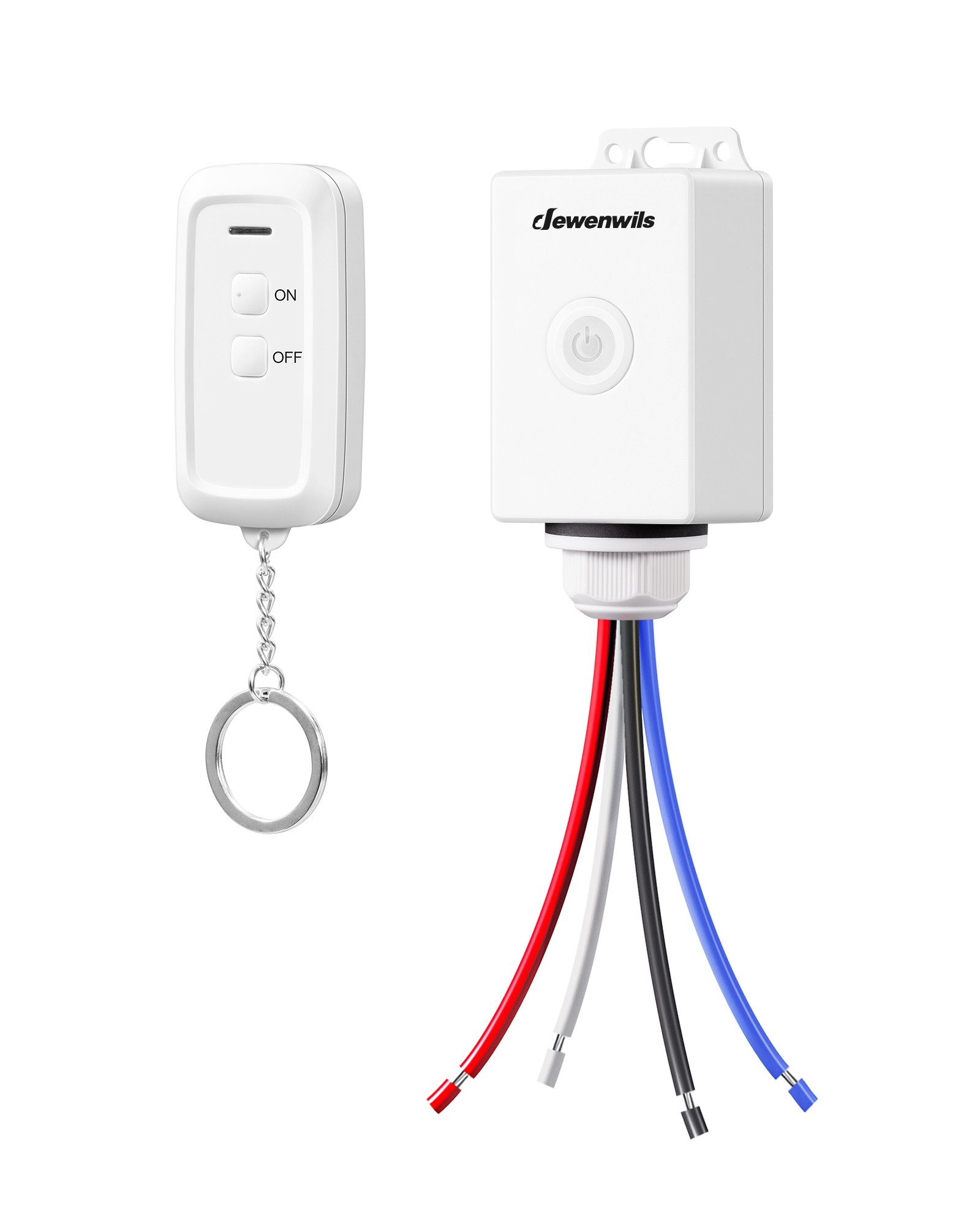 DEWENWILS Licht-Funksteuerung Funkschalter Außen, für Gartenbeleuchtung, Garagenbeleuchtung, Außenleuchten, Poolpumpen, IP65 Wasserdicht
