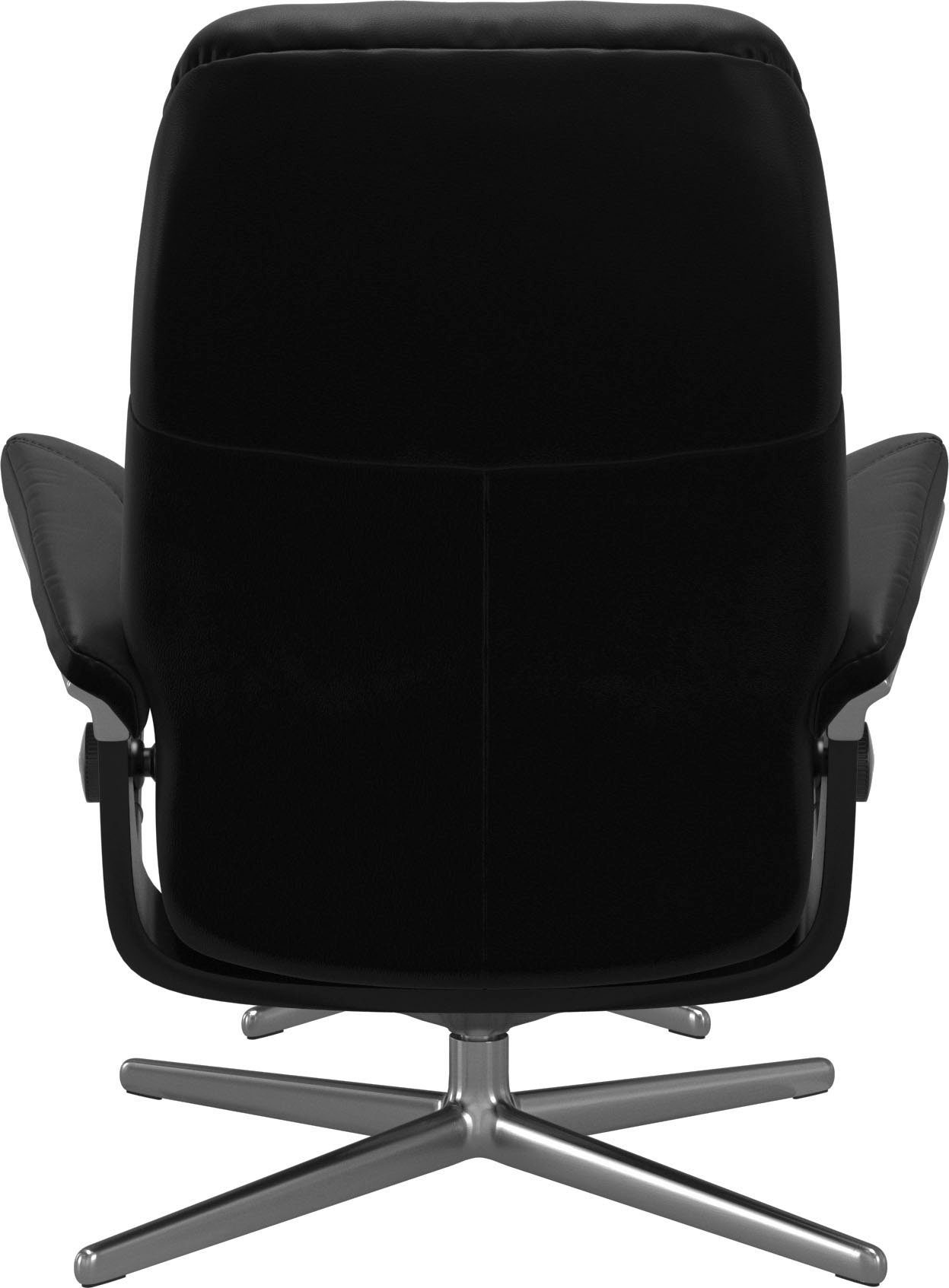 Stressless® Relaxsessel Consul (Set, Relaxsessel mit Hocker), mit Hocker, mit Cross Base, Größe S, M & L, Holzakzent Schwarz