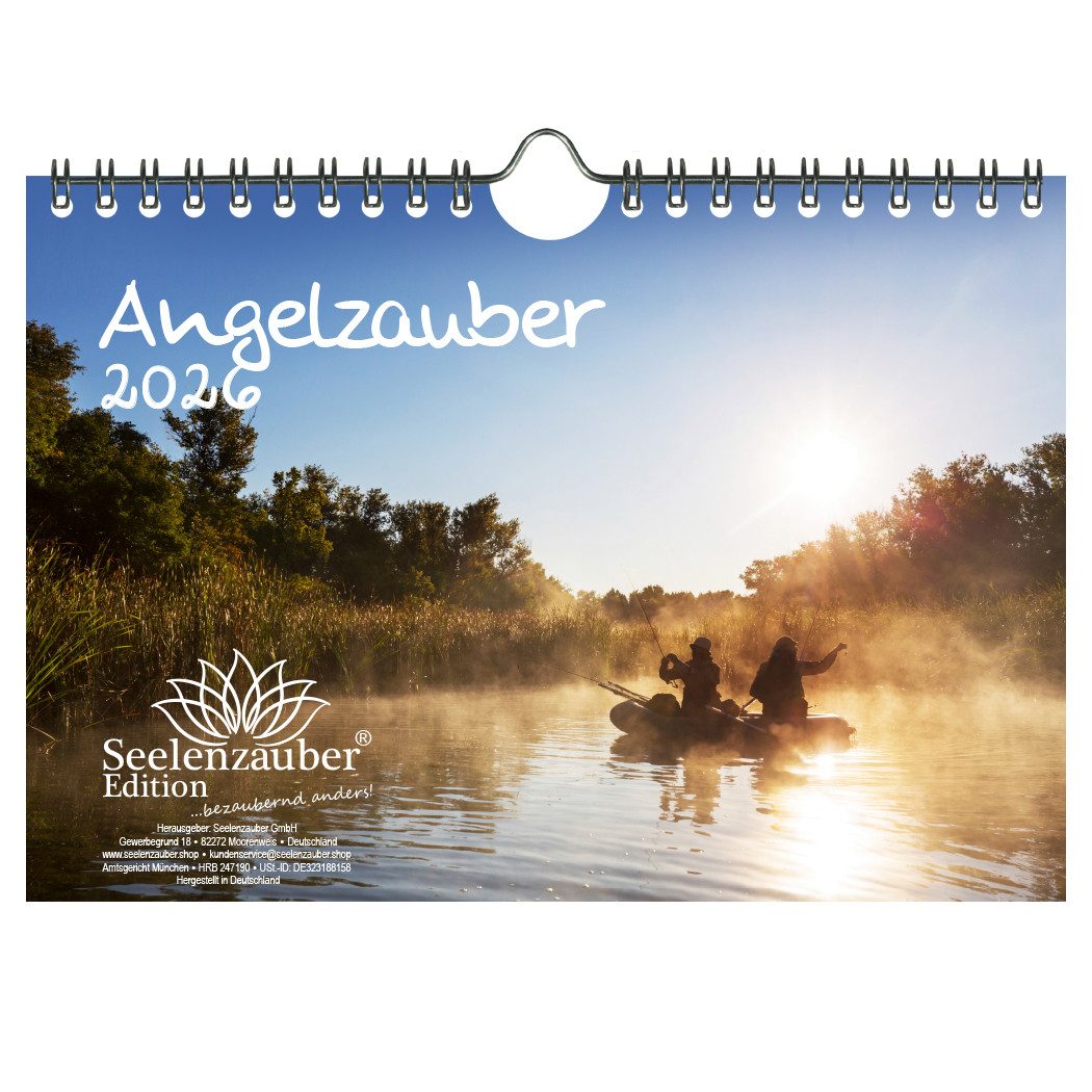 Seelenzauber Настенный календарь Angelzauber DIN A5 Календари für 2026 angeln und fischen - Seelenzauber