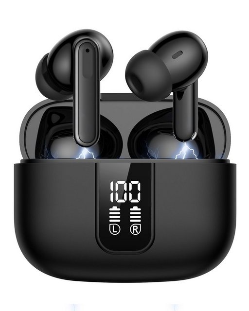 VSIUO In Ear Kopfhörer Bluetooth 5.3 Kabellos, Active Noise Cancelling(ANC) Bluetooth-Kopfhörer (Freisprechfunktion, Transparenzmodus, Voice Assistant, Rauschunterdrückung, Siri, Bluetooth, Wasserdicht Ohrhörer, Rauschunterdrückung, True Wireless Earbuds)