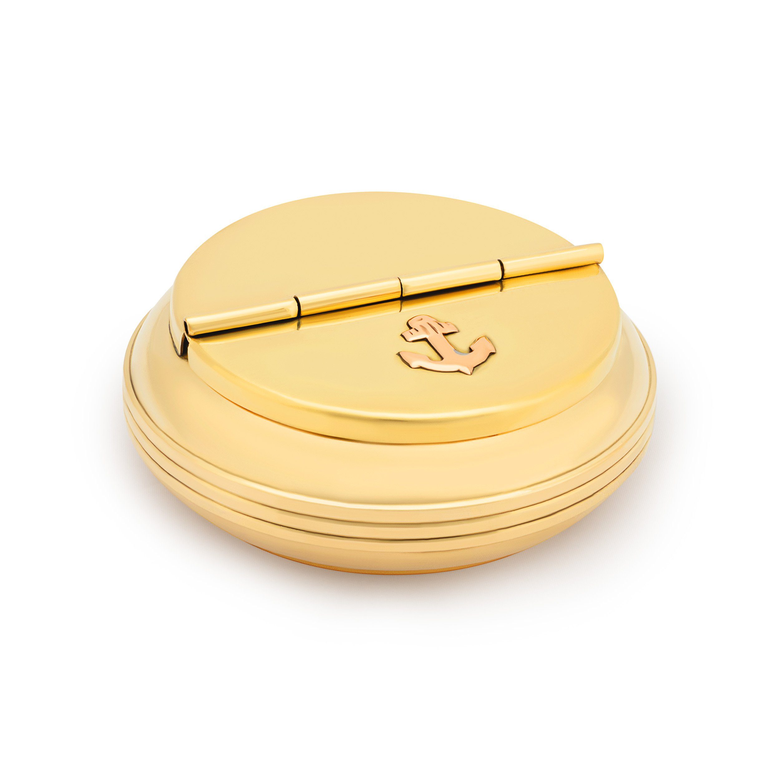 NKlaus Пепельницы 8cm Aschenbercher rund Messing massiv 3cm hoch Anker Ascher mit Deckel