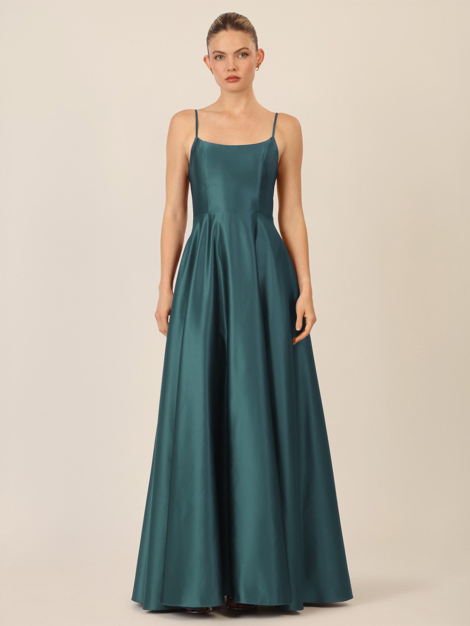 Apart Abendkleid aus Satin mit Spaghettiträgern günstig online kaufen