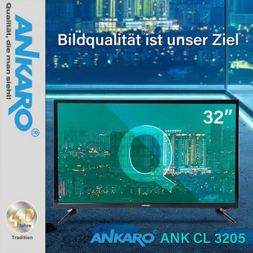 Ankaro ANK CL-3205 LCD-LED Fernseher (81 cm/32 Zoll, HD-ready, Triple Tuner DVB-S2 / DVB-T2 / DVB-C - CI+ Steckplatz)