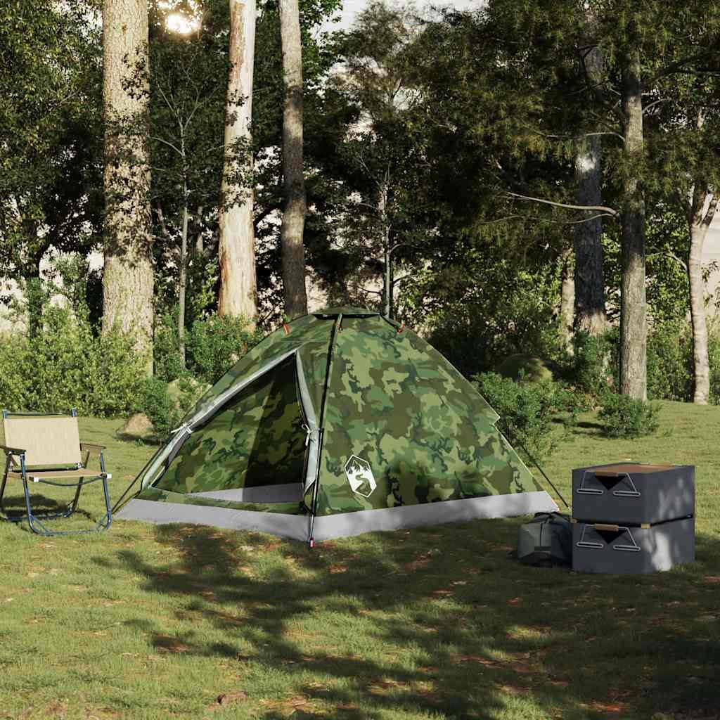 furnicato Faltzelt Camping Kuppelzelt 198x145x105 cm Tarnung, (1 tlg), Wetterfestes Leichtgewicht-Zelt mit Lüftung und Aufbewahrungstasche