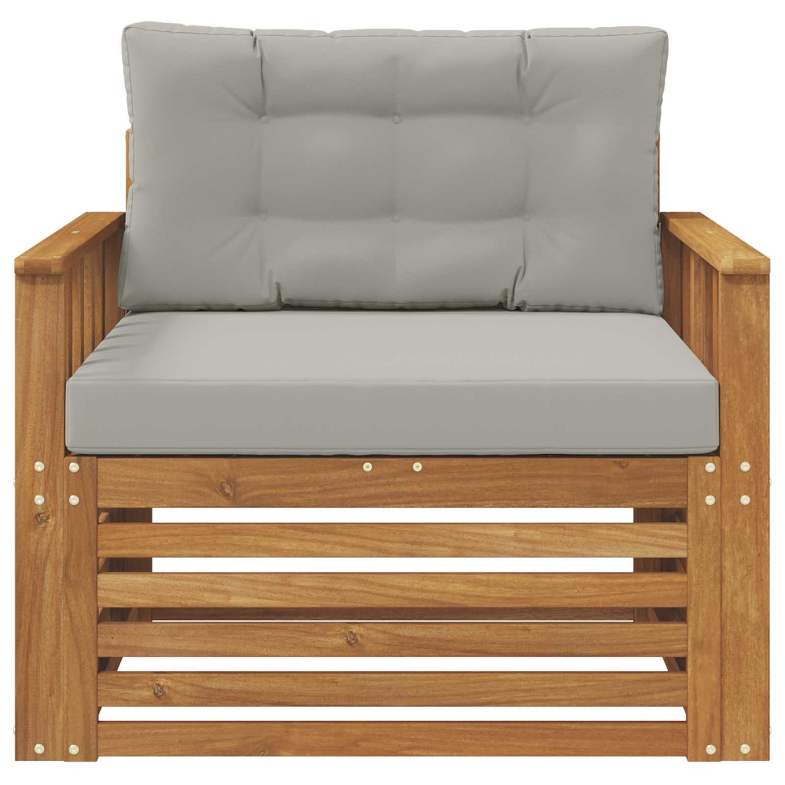 vidaXL Sofaelement Outdoor-Sofa Massives nholz und Polyester (1 St)