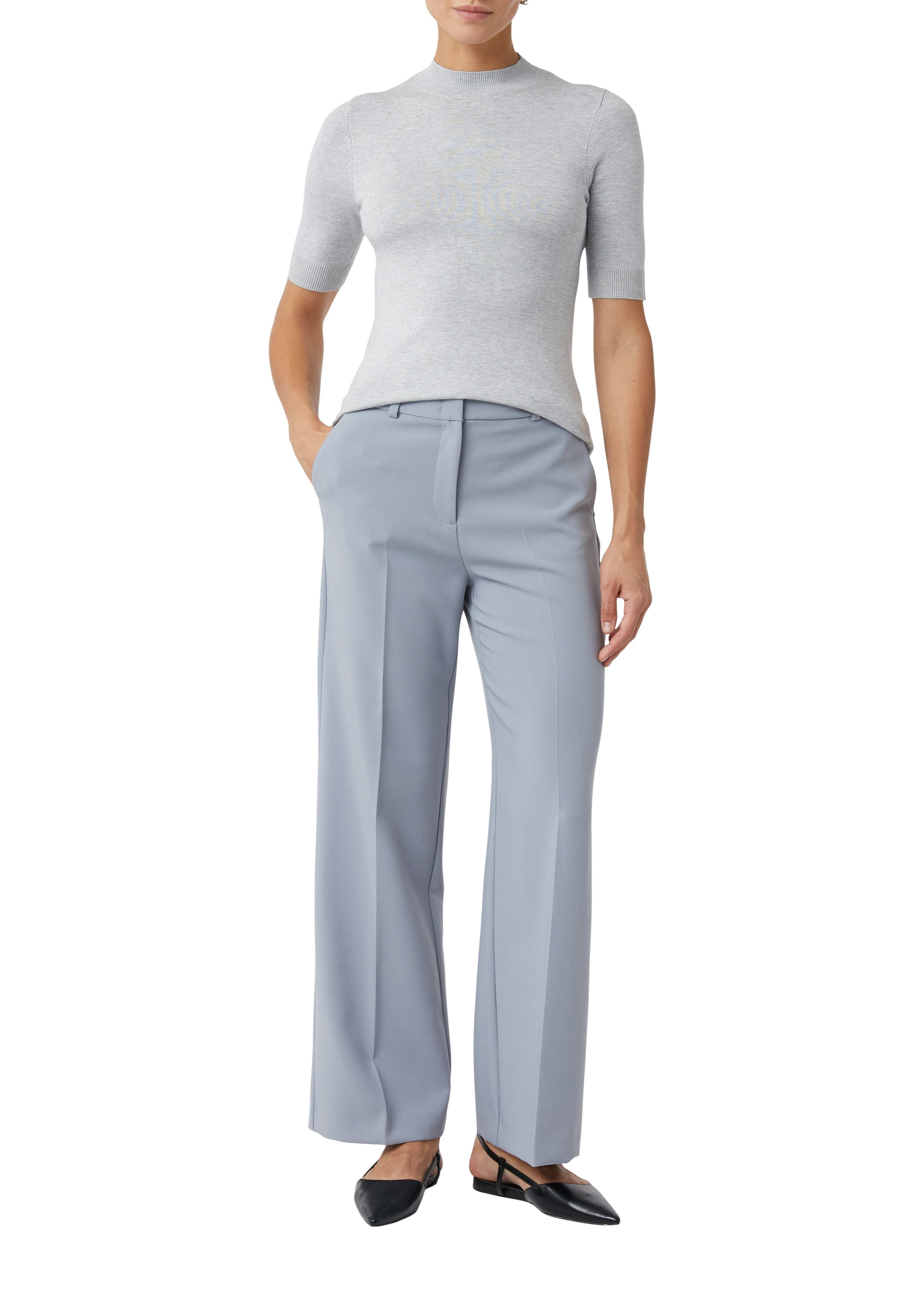 comma Strickpullover halbarm, mit Stehkragen günstig online kaufen