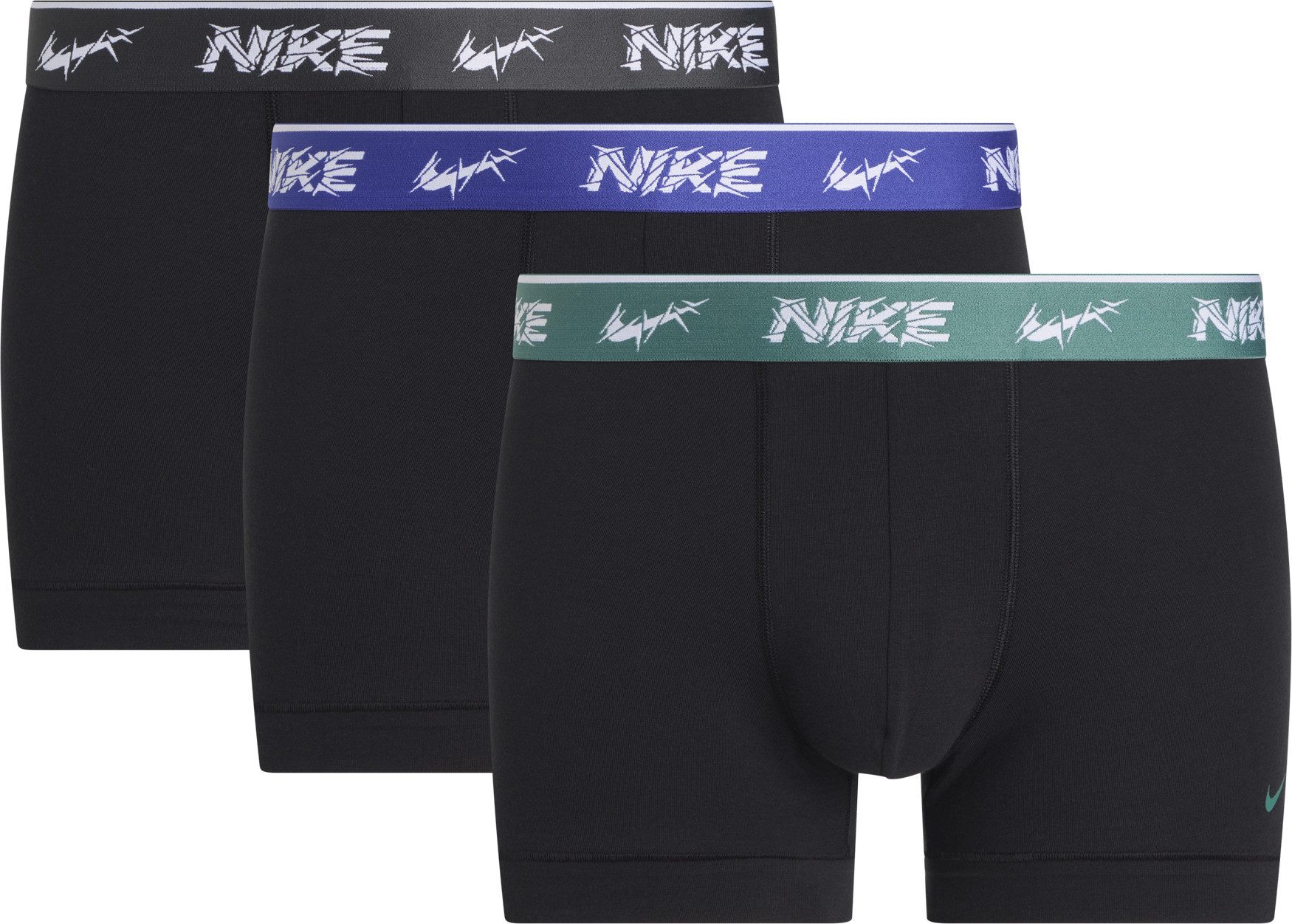 Nike Underwear Trunk TRUNK 3PK (Packung, 3-St., 3er) mit farbigem NIKE Logo-Elastikbund