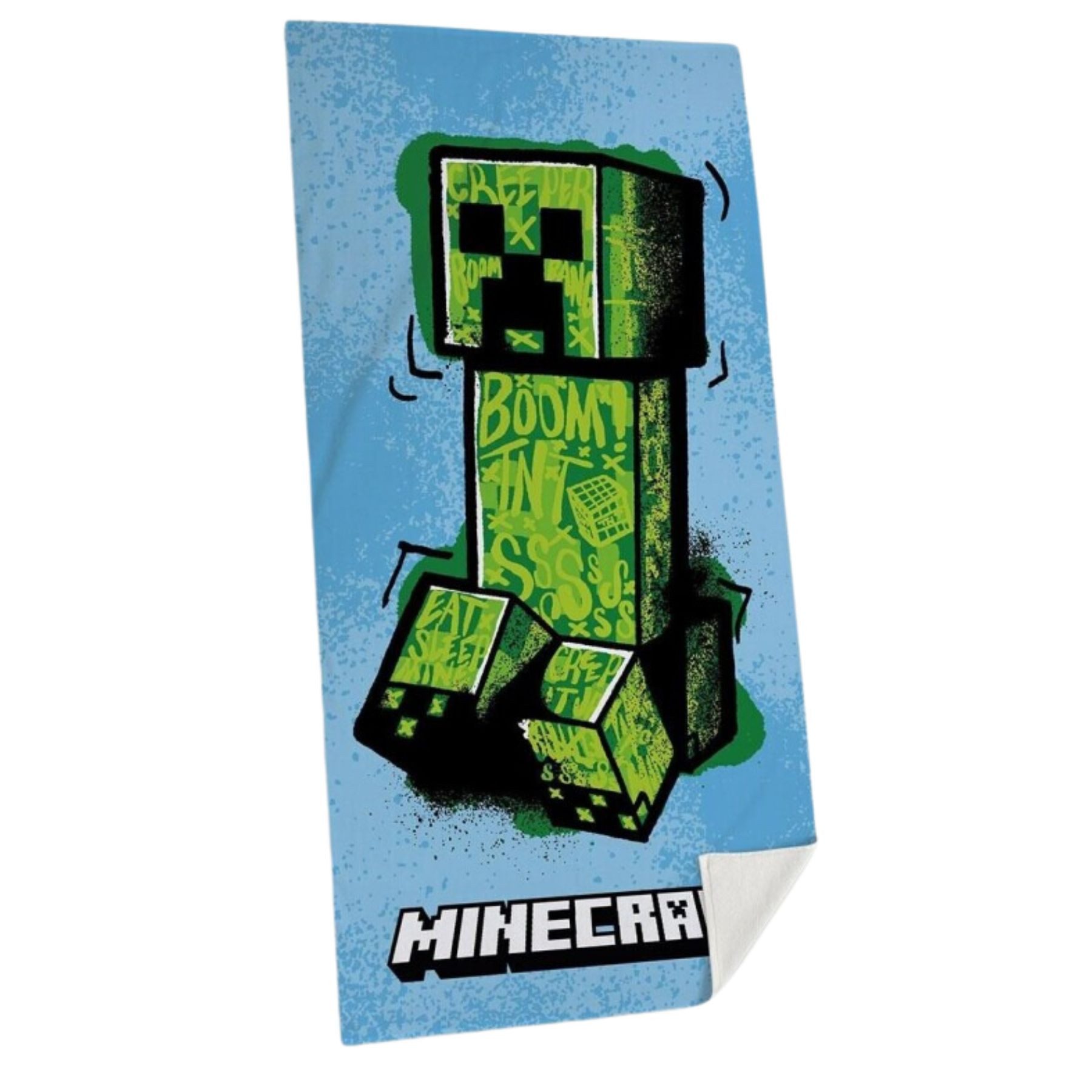 Minecraft Strandtuch Strandtuch – Baumwollkomfort für deine Block-Abenteuer, 70 x 140 cm