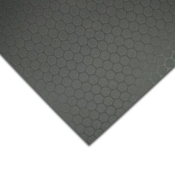Karat Vinylboden CV-Belag Daisy Kreise Schwarz, Erhältlich in verschiedenen Größen, mit 3D Effekt