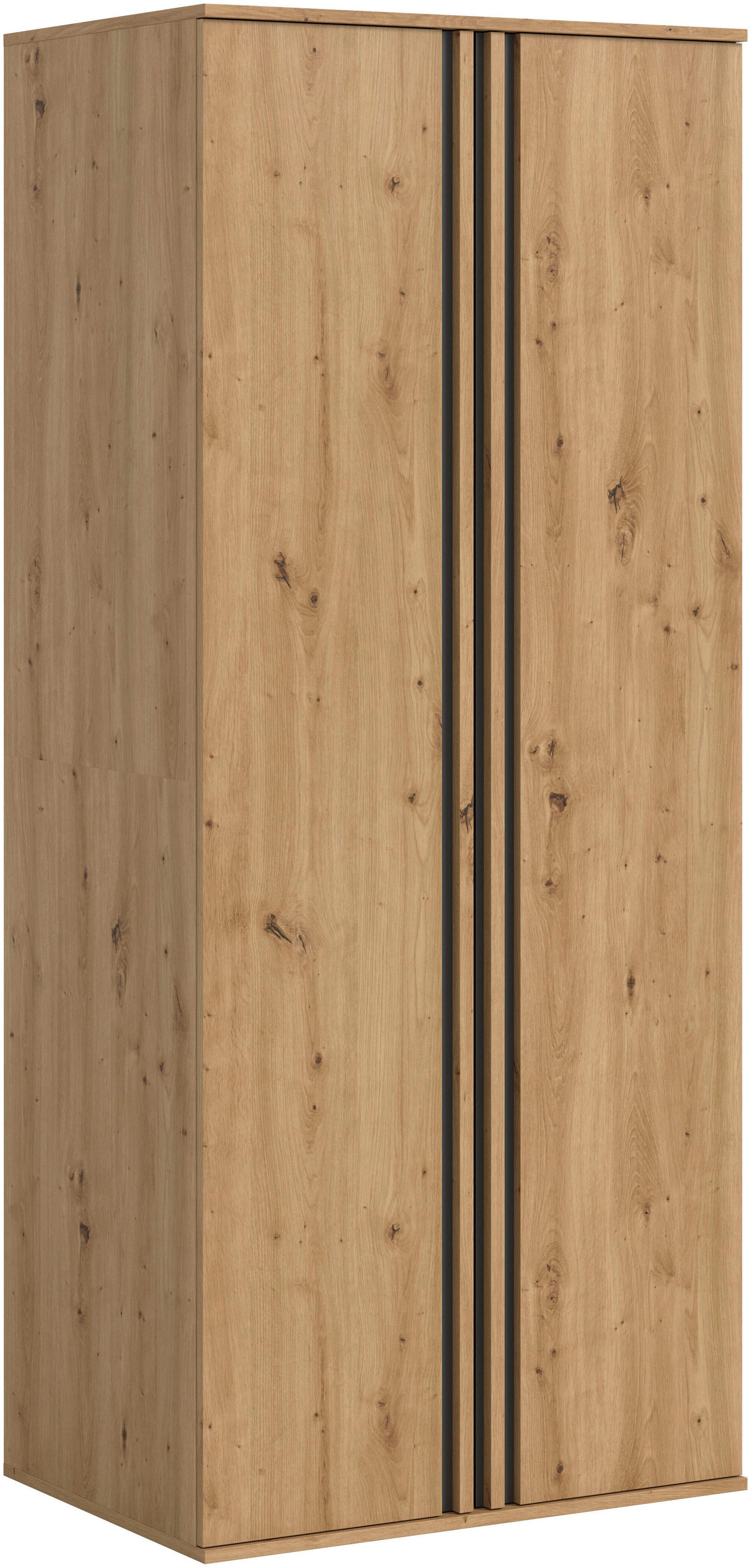 Home affaire Kleiderschrank ALVA, Breite 80 cm, mit griffloser Front in Paneeloptik, Schrank (Schlafzimmerschrank in weiteren Ausführungen …