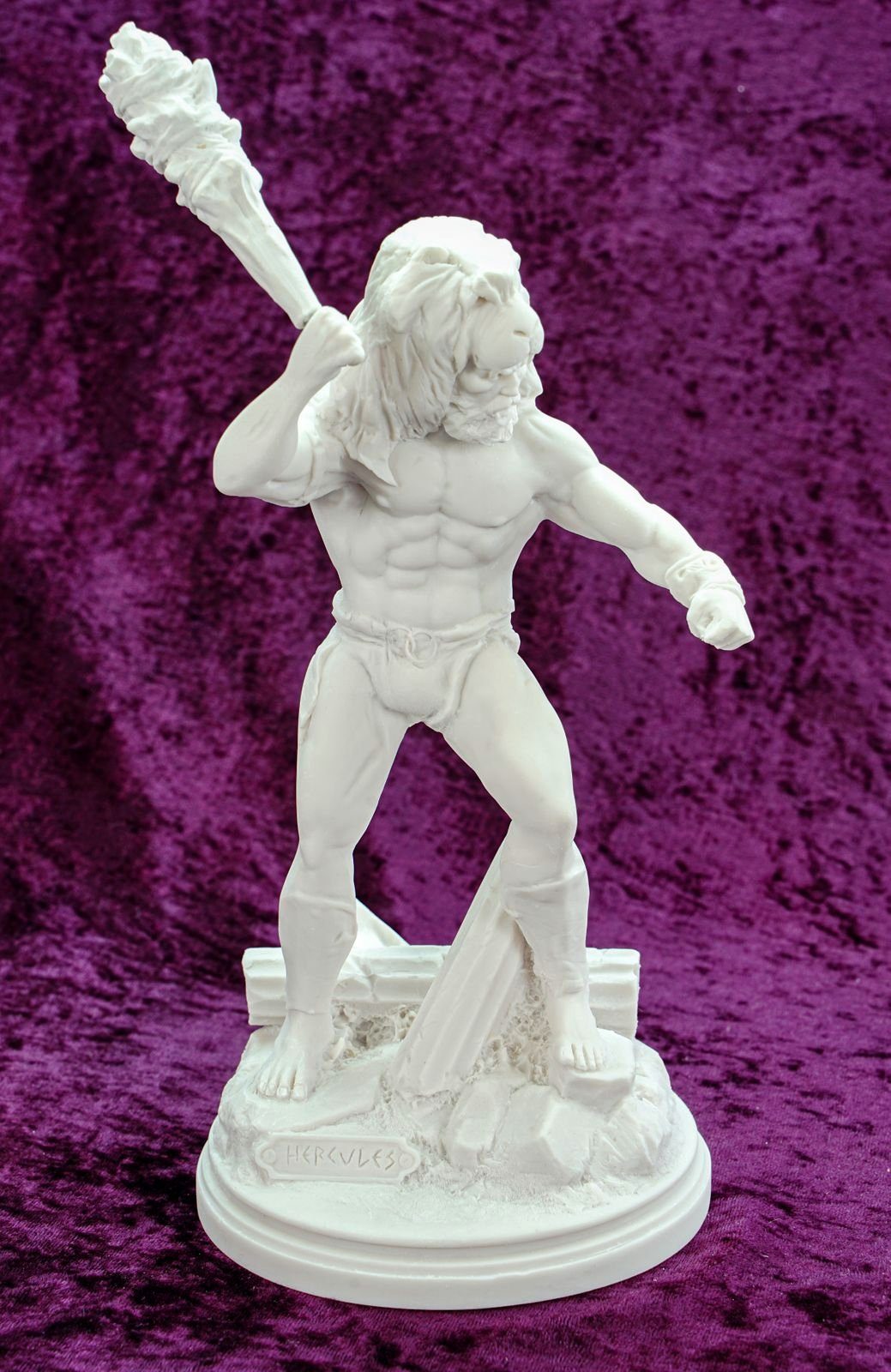 Dekofigur zeus Sohn cm Hercules Skulptur Kremers Alabaster Glück Figur des 28 Schatzkiste weiß