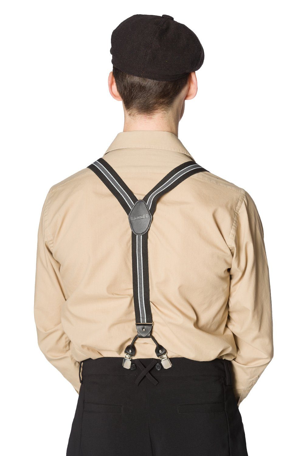 Banned Hosenträger Nicholas Braces Schwarz Vintage günstig online kaufen