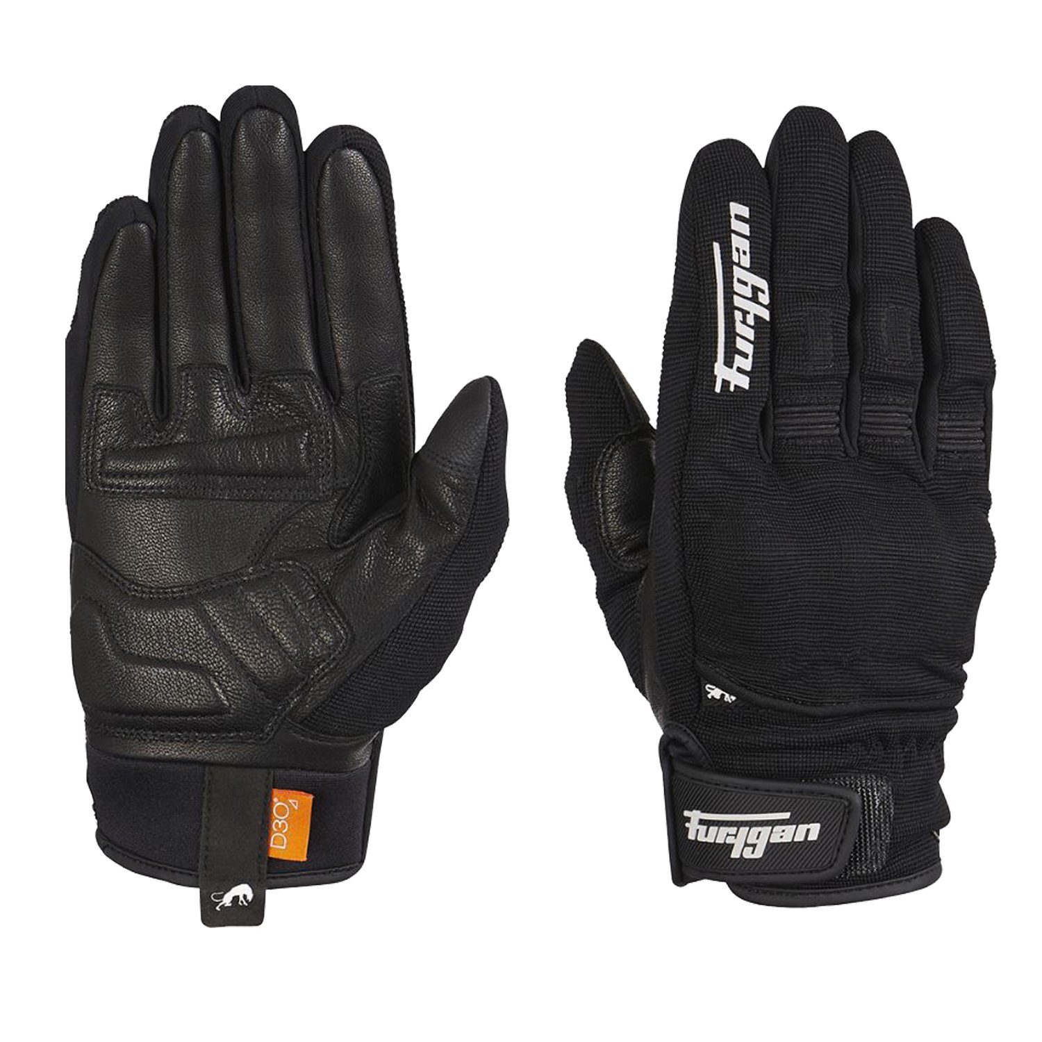 Furygan Motorradhandschuhe Furygan Handschuhe 4485-143 Jet D3O schwarz-weiß  Motorradhandschuhe Sommer kurz mit Protektoren Männer Frauen