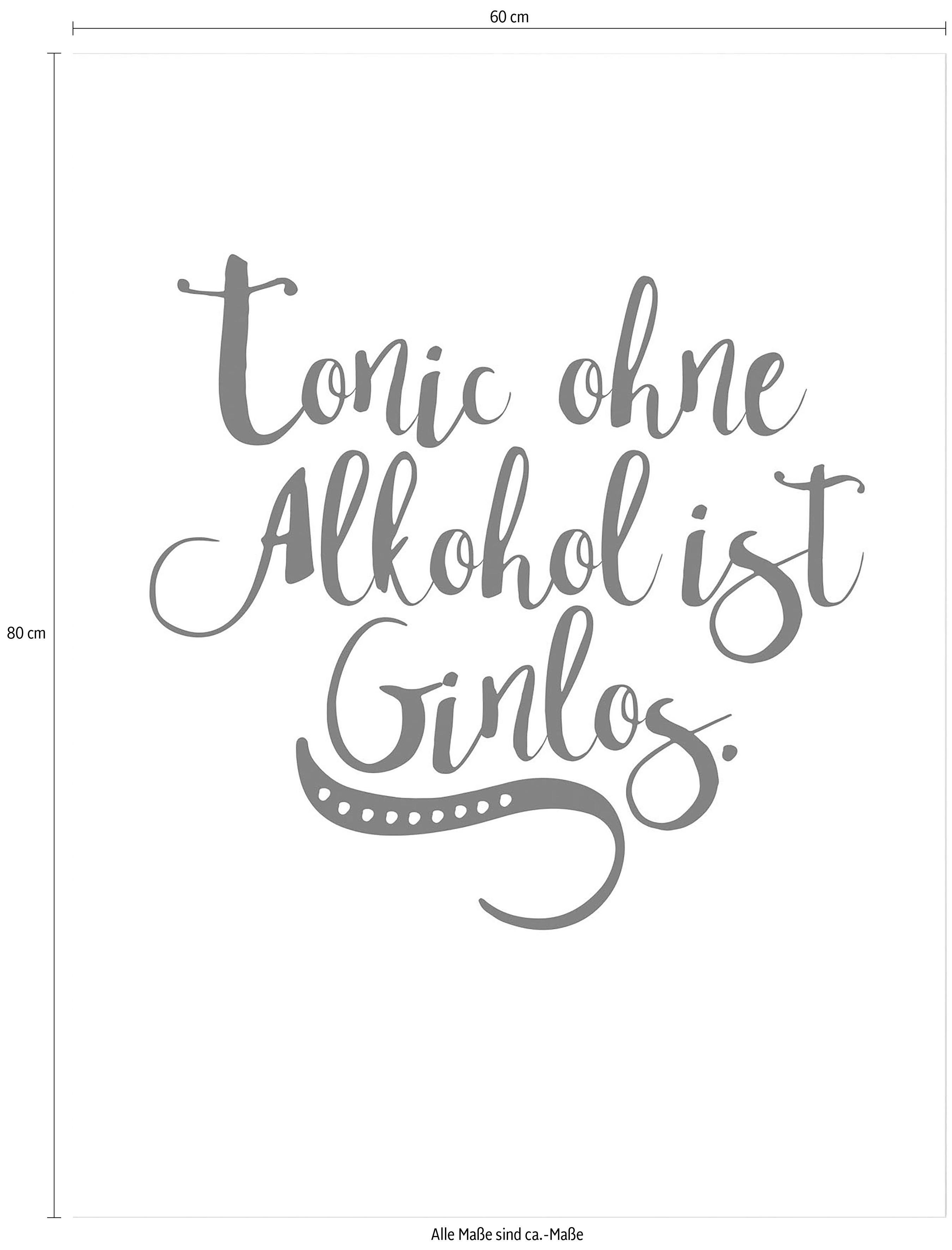 Wandbild, ohne ist Alkohol Poster, Ginlos, Bild, Tonic Wall-Art Poster Wandposter