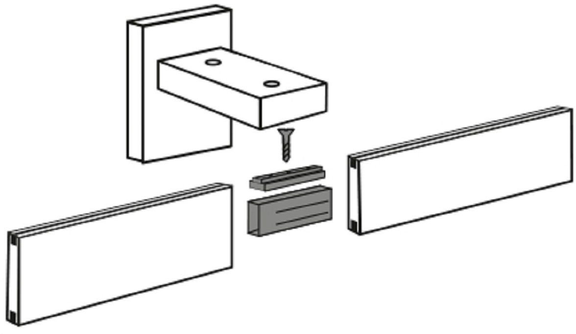 Einzelprogramm WOHNEN Matteo SCHÖNER Verbinder, rechteckig Verbinder (1-St), Serie LAMINAT,