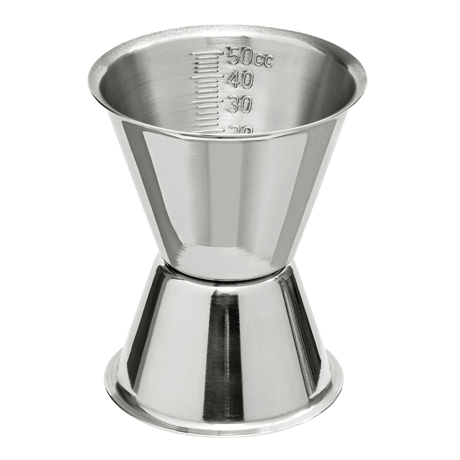 FUCHS Barmaß Jigger, Cocktail Messbecher mit Innenskalierung, 30/50ml