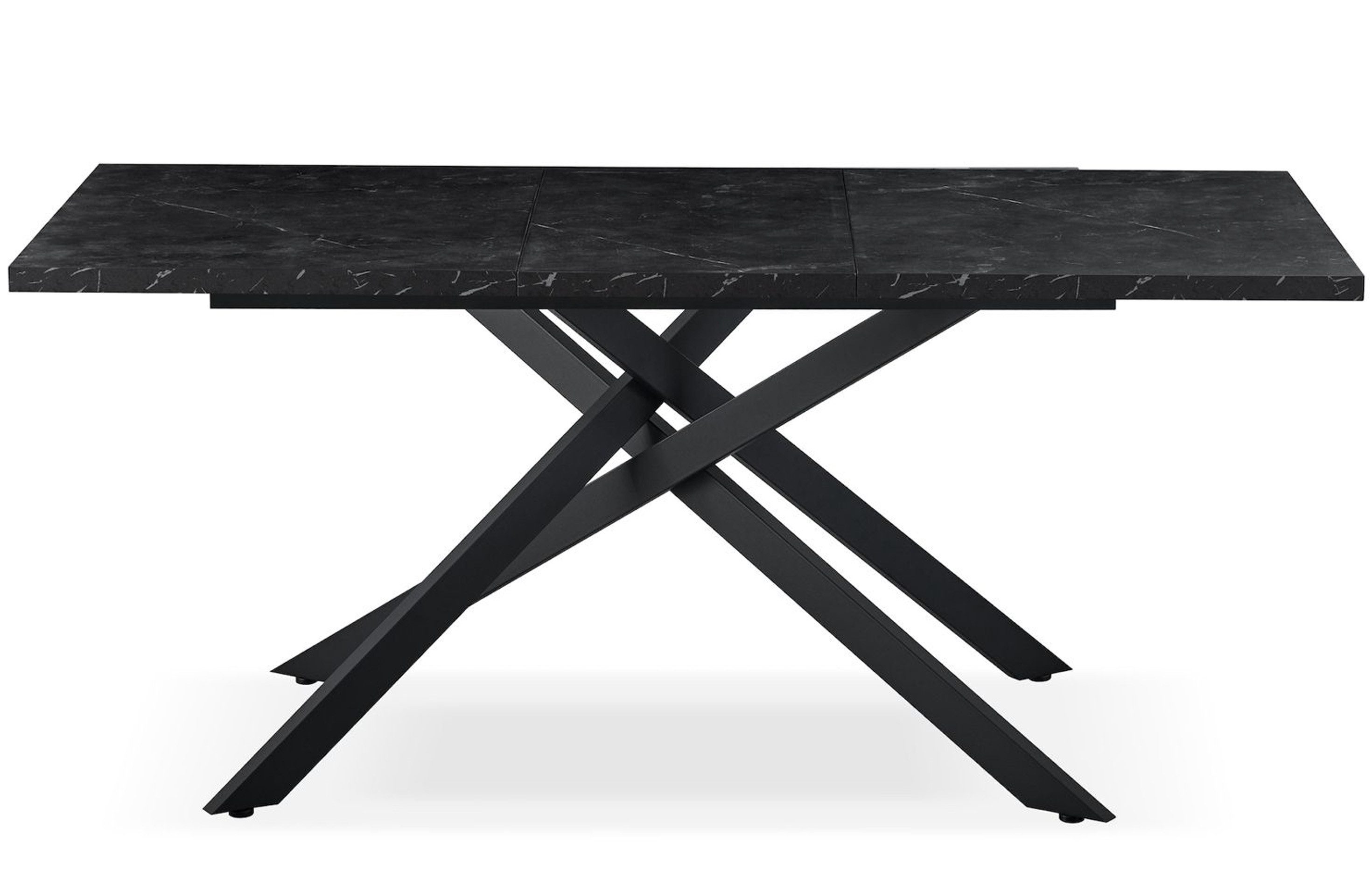 B&D home Esstisch LARS, Metallgestell schwarz oder weiß, ausziehbar 120-160cm, 4-6 Personen
