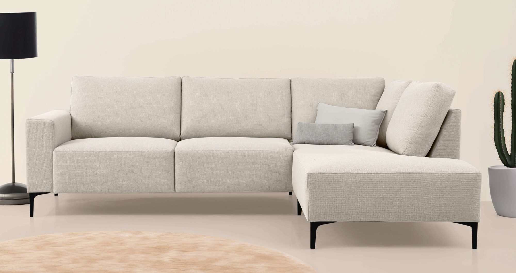 Ecksofa Tournon, L-Form, Breite 256 cm, Webstoff, Chenille