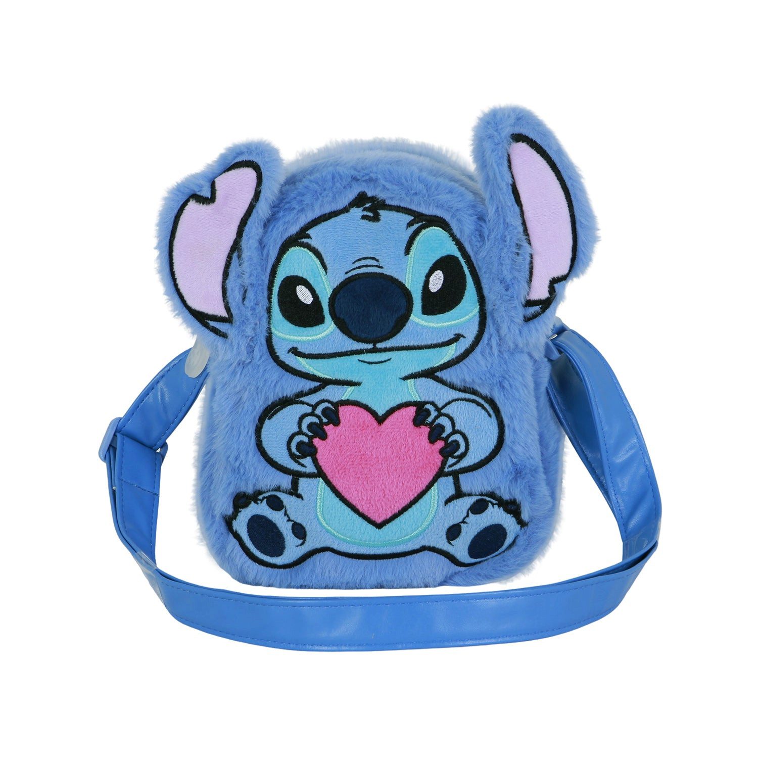 Karactermania Umhängetasche Disney Lilo und Stitch Plüsch kleine Tasche, Verstellbarer Schultergurt & Innenfutter mit Motiv